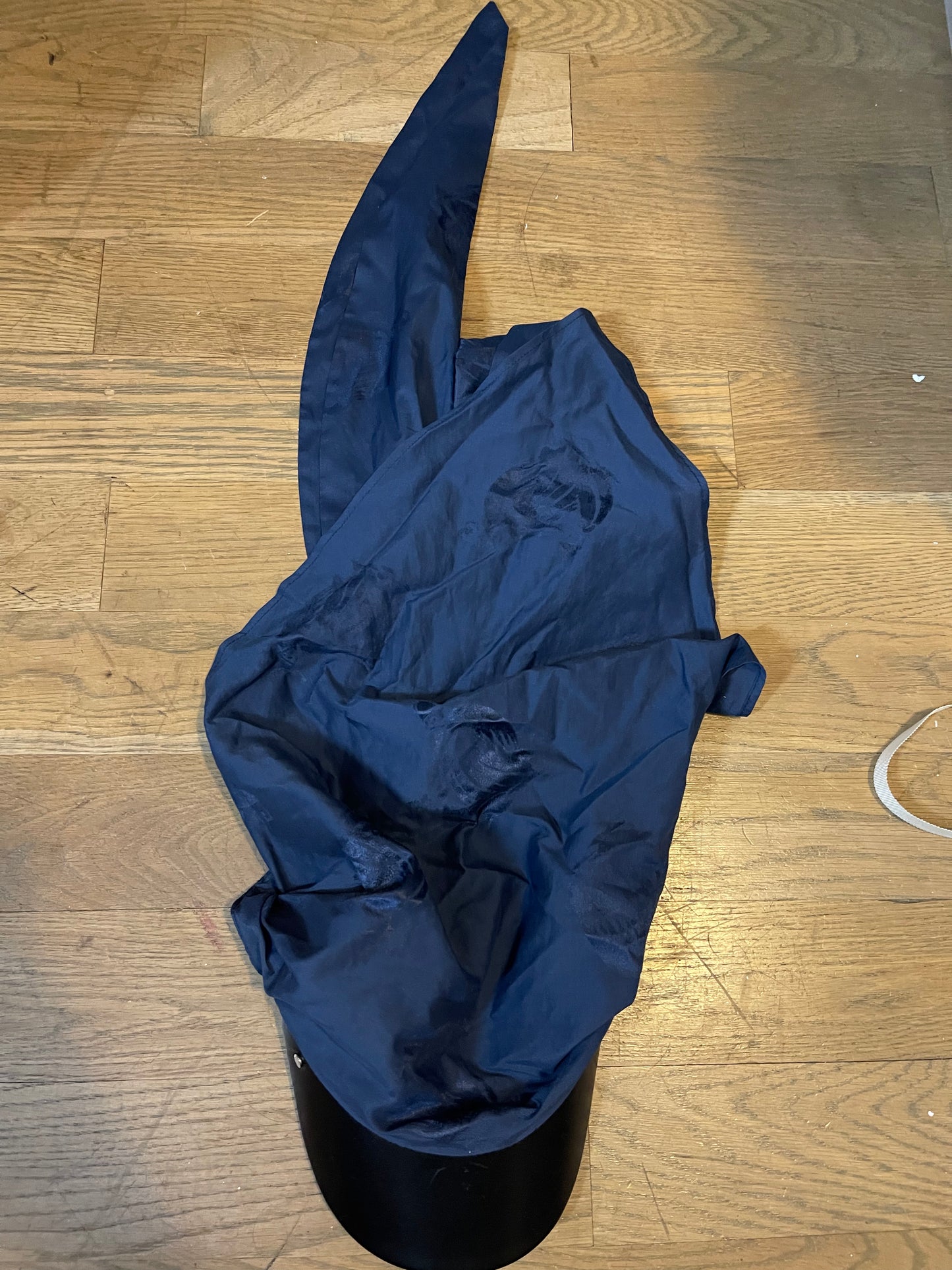 Lanvin navy scarf hat