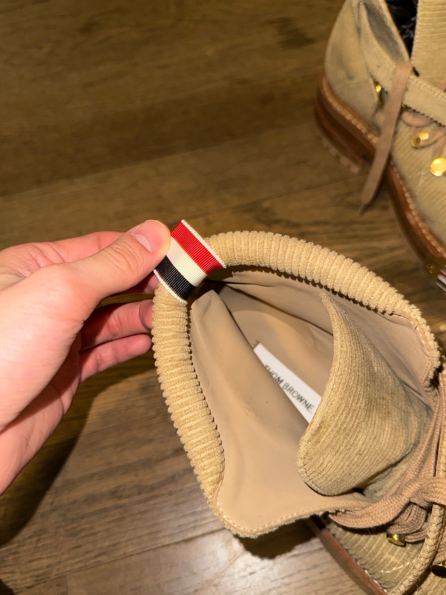 Thom Browne Corduroy ski boots