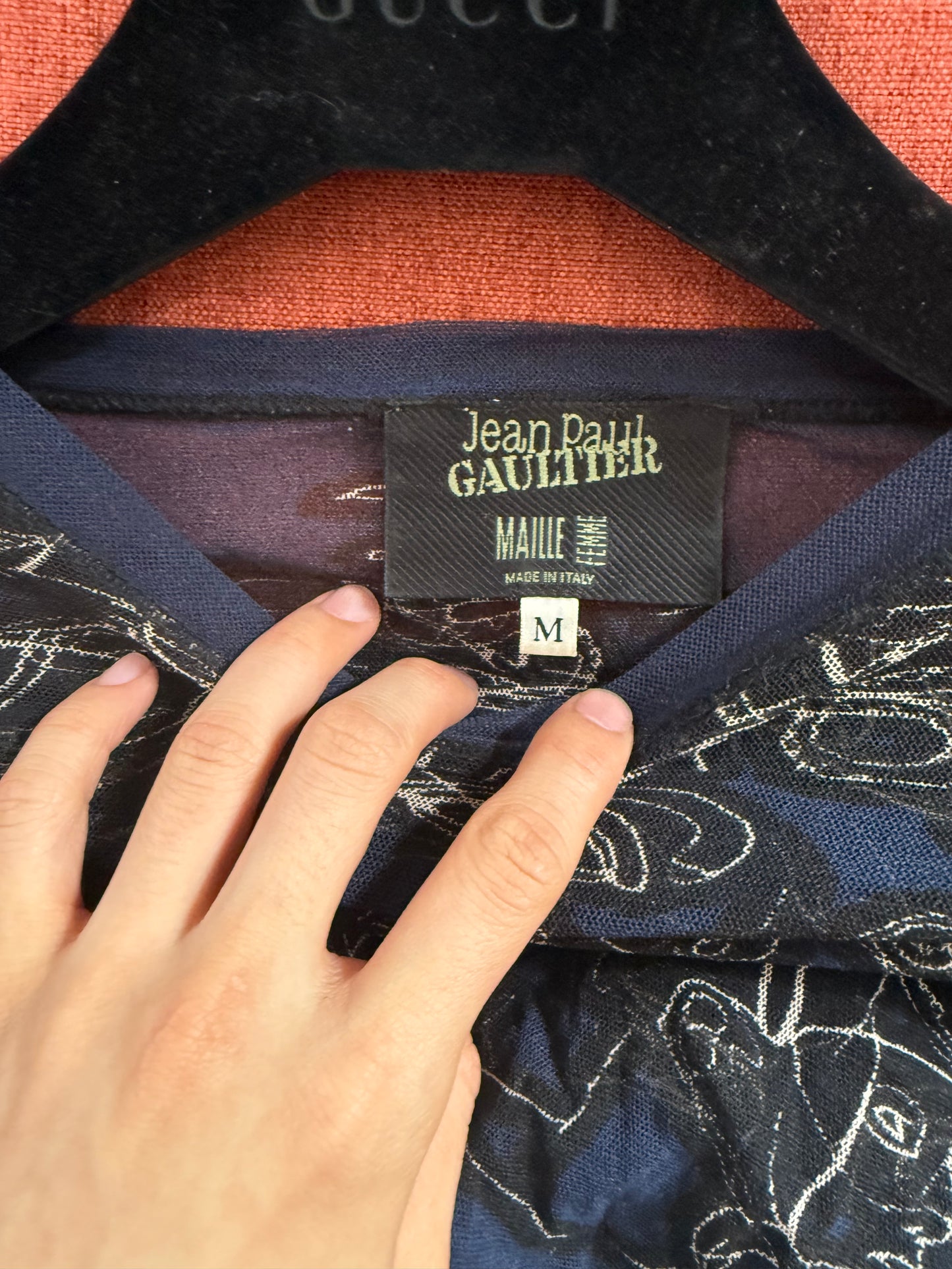 Jean Paul Gaultier scribble tattoo long sleeve shirt