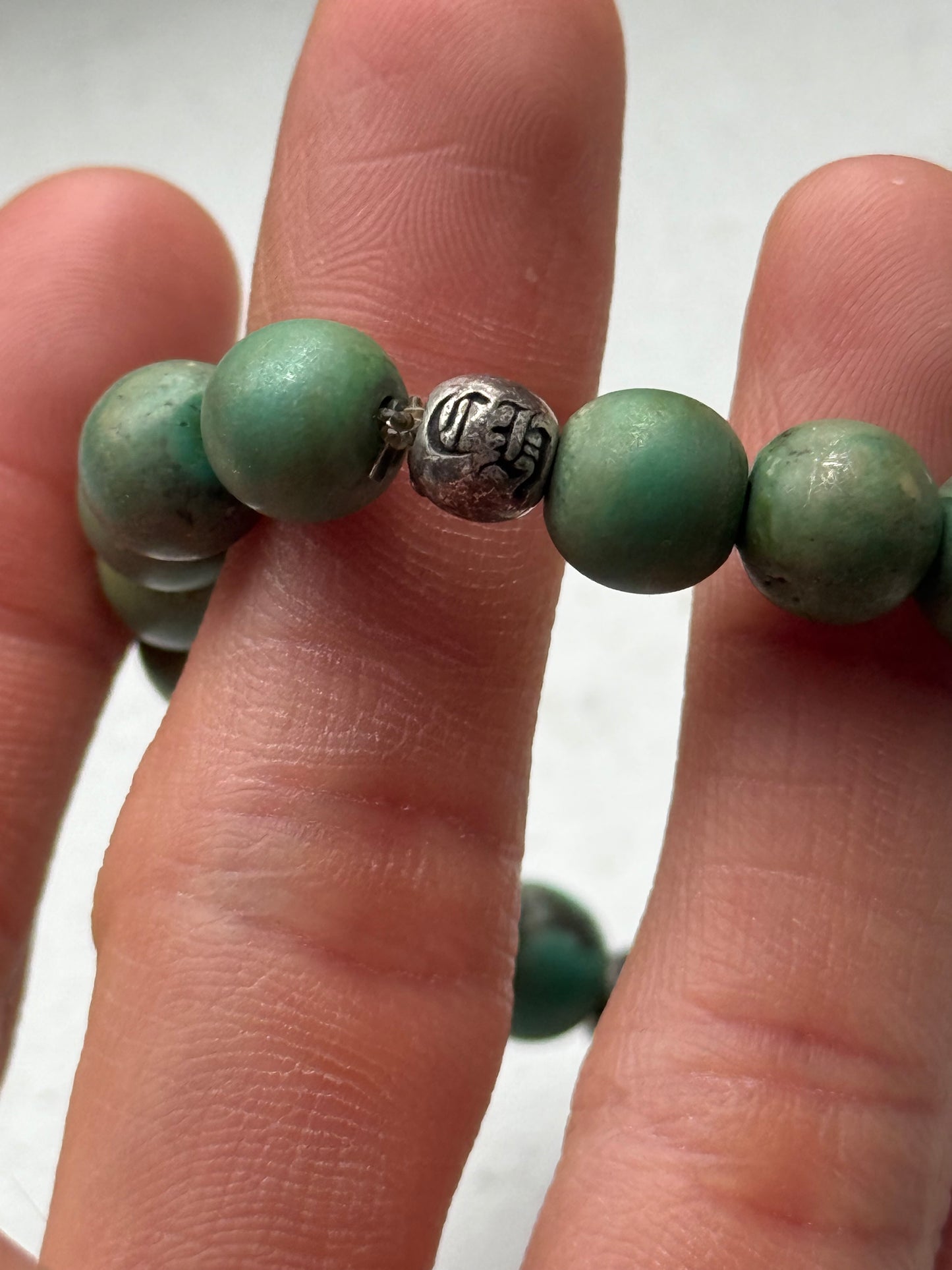 Chrome hearts turquoise beaded bracelet
