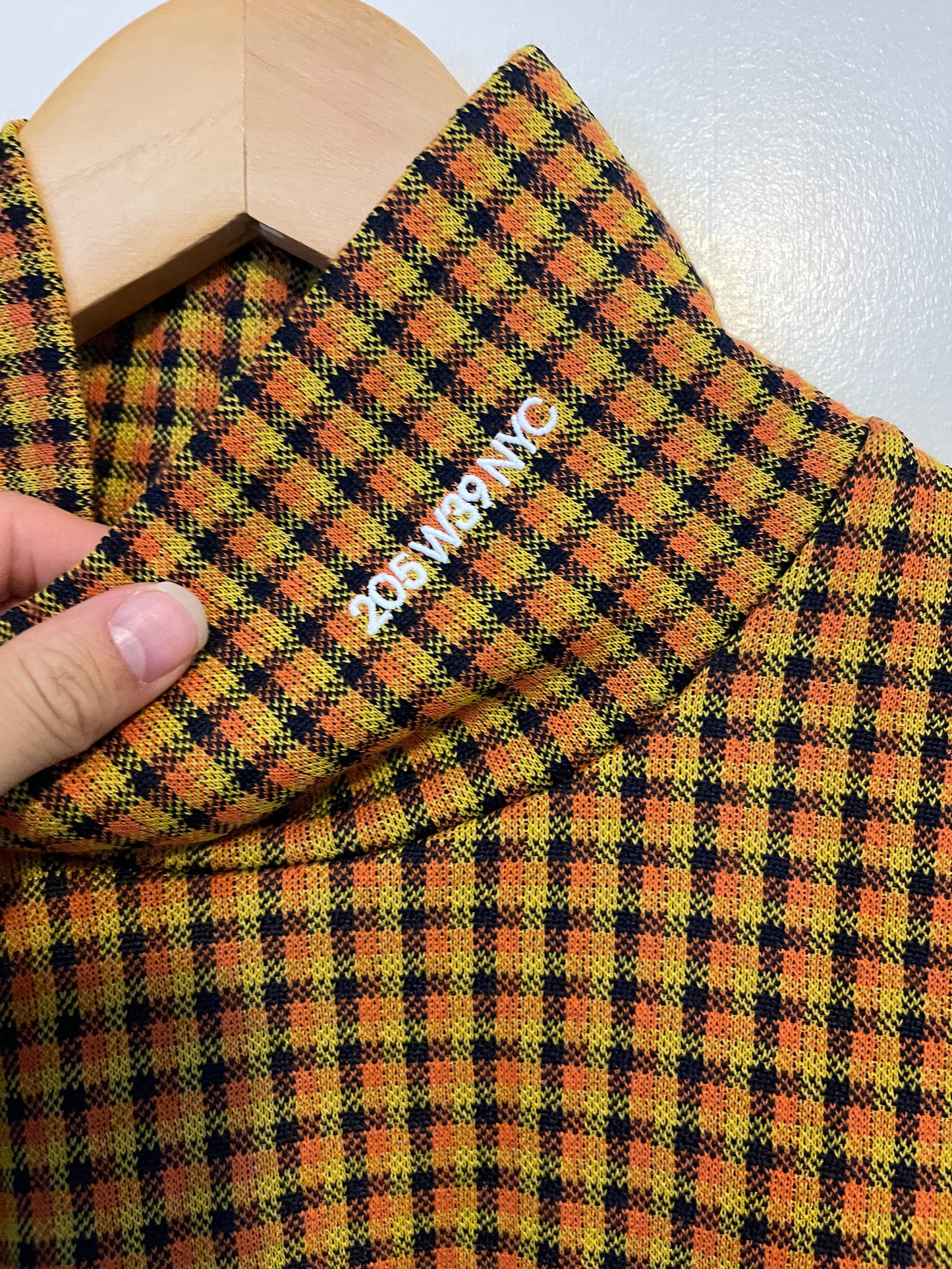 Calvin Klein 205W39Nyc plaid turtleneck long sleeve