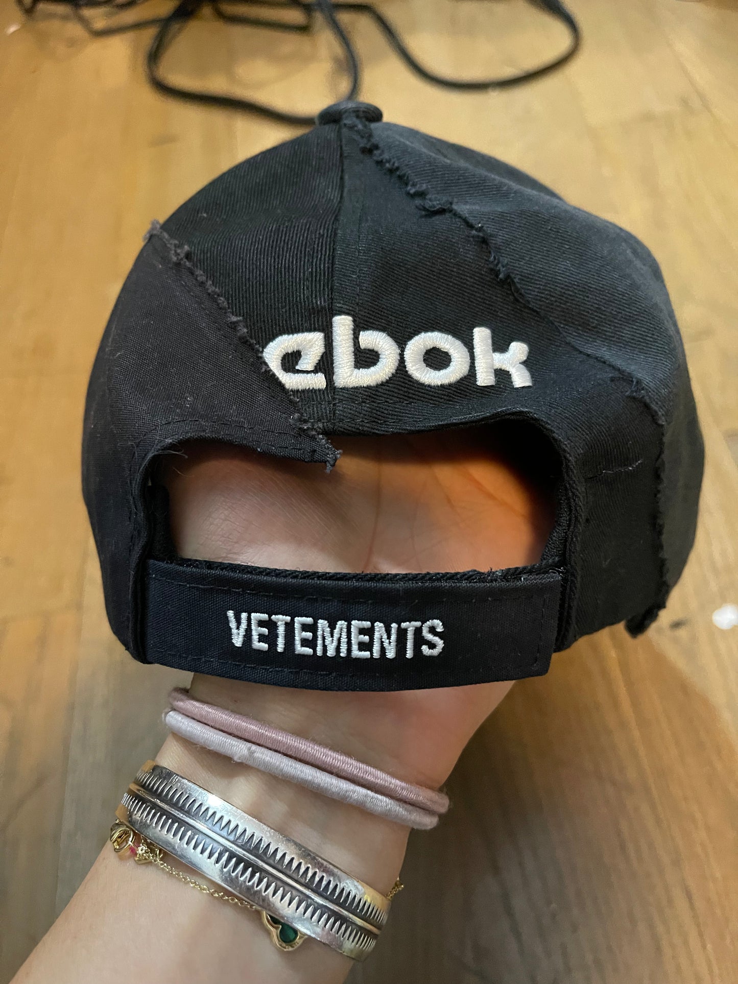 Vetements Reebok AW17 reconstructed hat