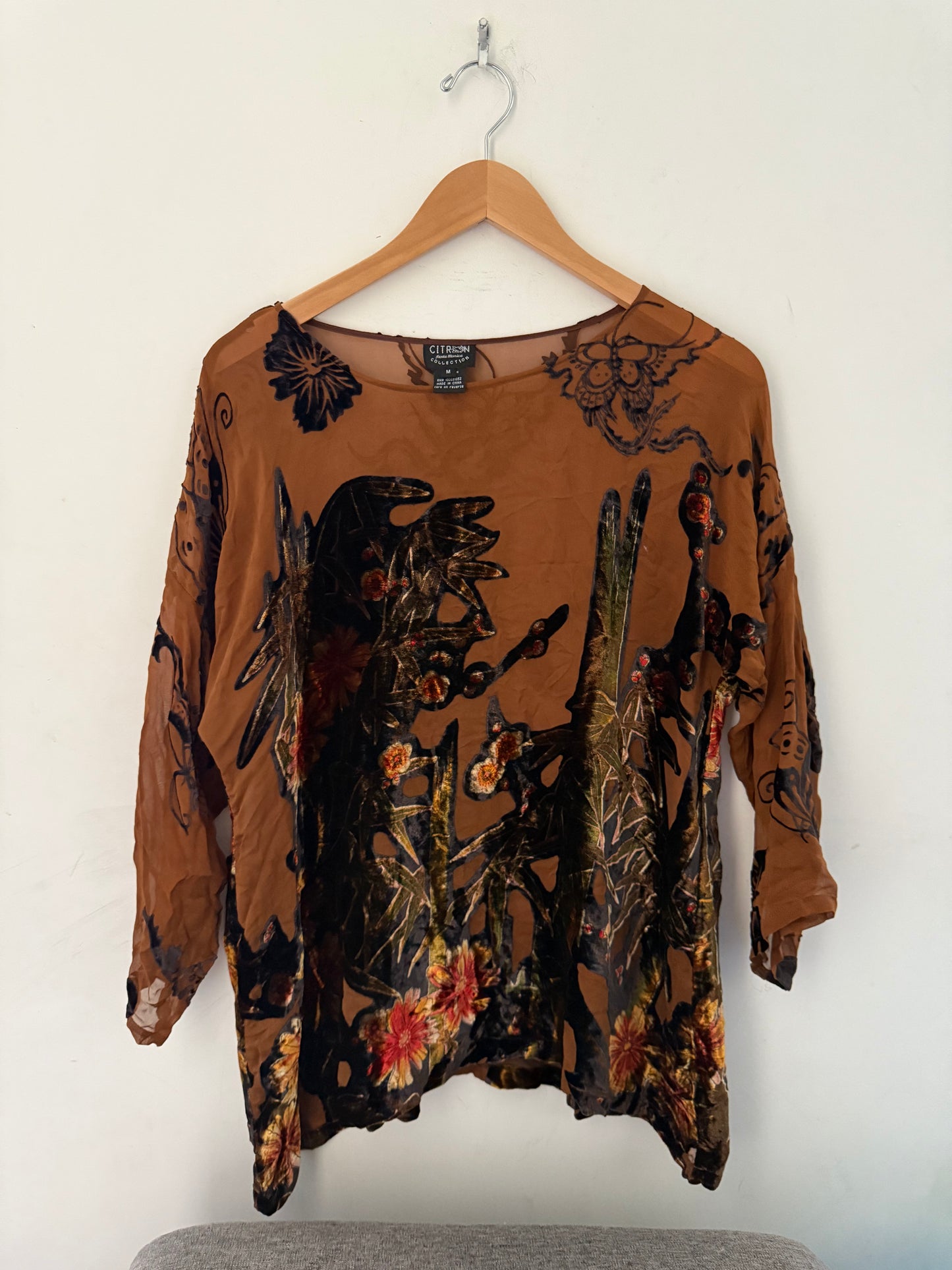 Vintage mesh 3/4 sleeve long sleeve