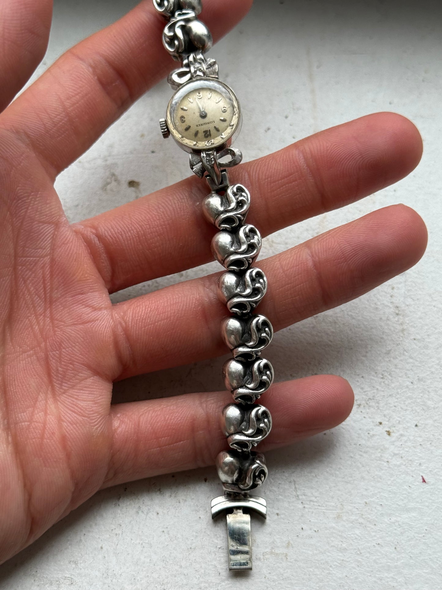 Chrome hearts custom heart motif band watch longines bracelet