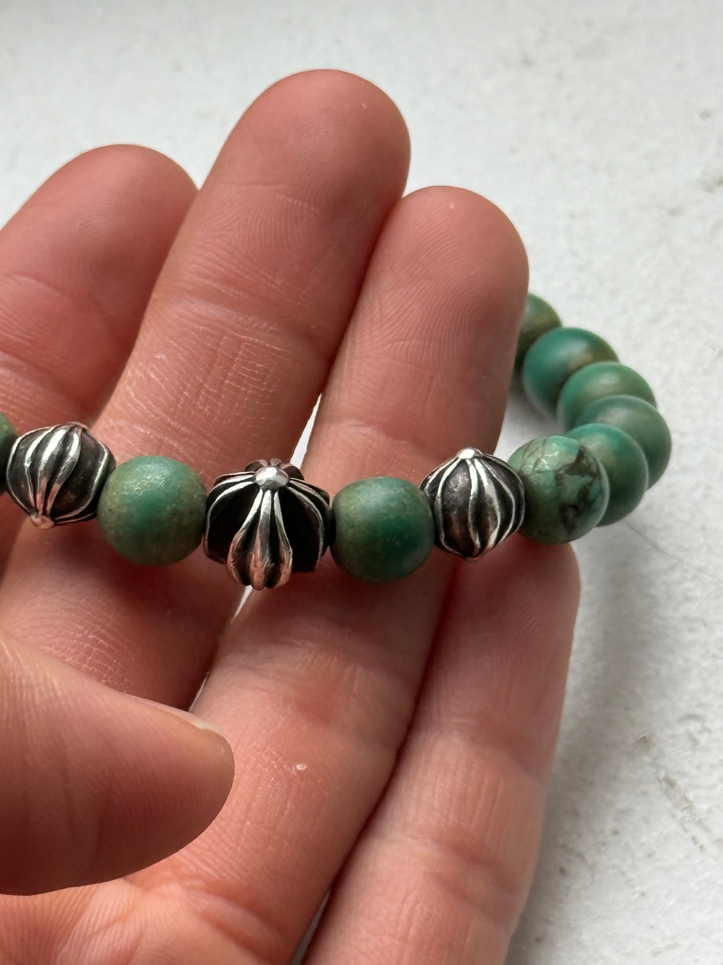Chrome hearts turquoise beaded bracelet