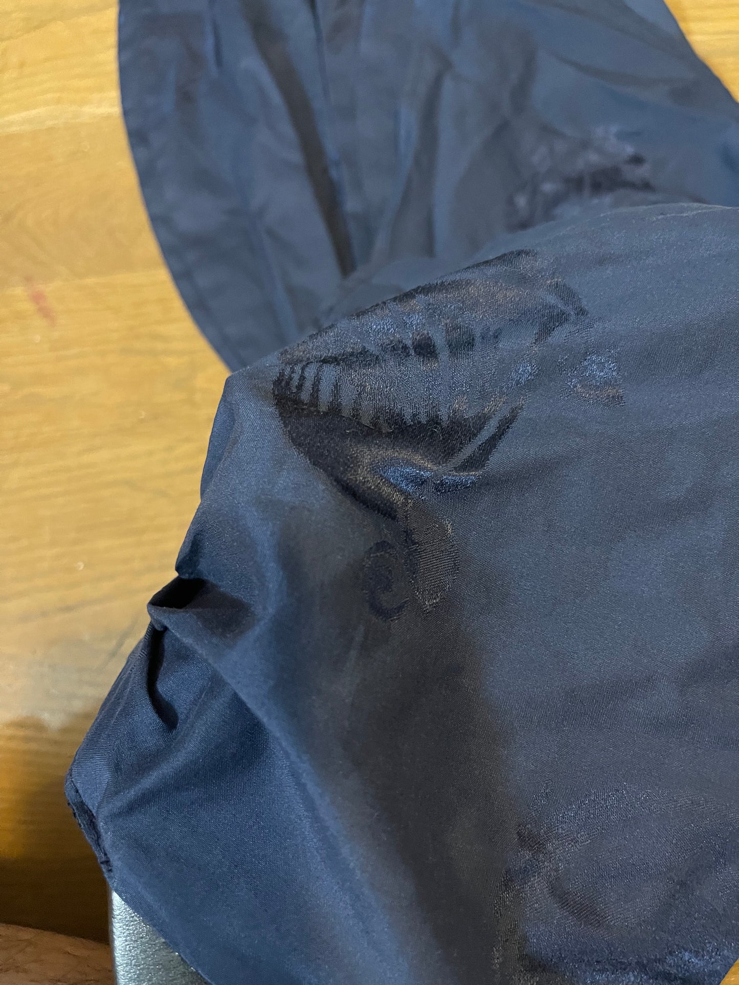Lanvin navy scarf hat