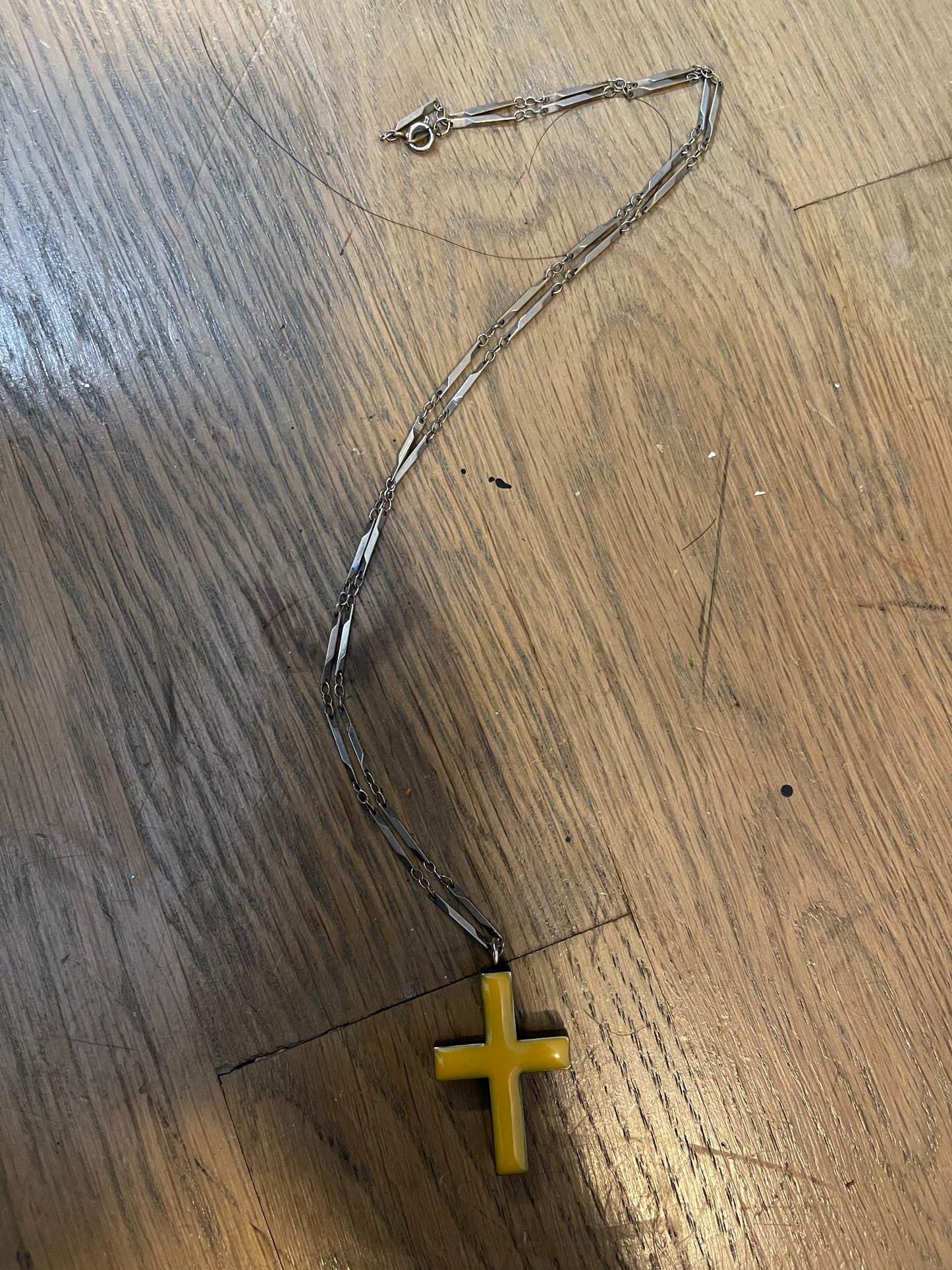 Undercover AW97 yellow cross necklace