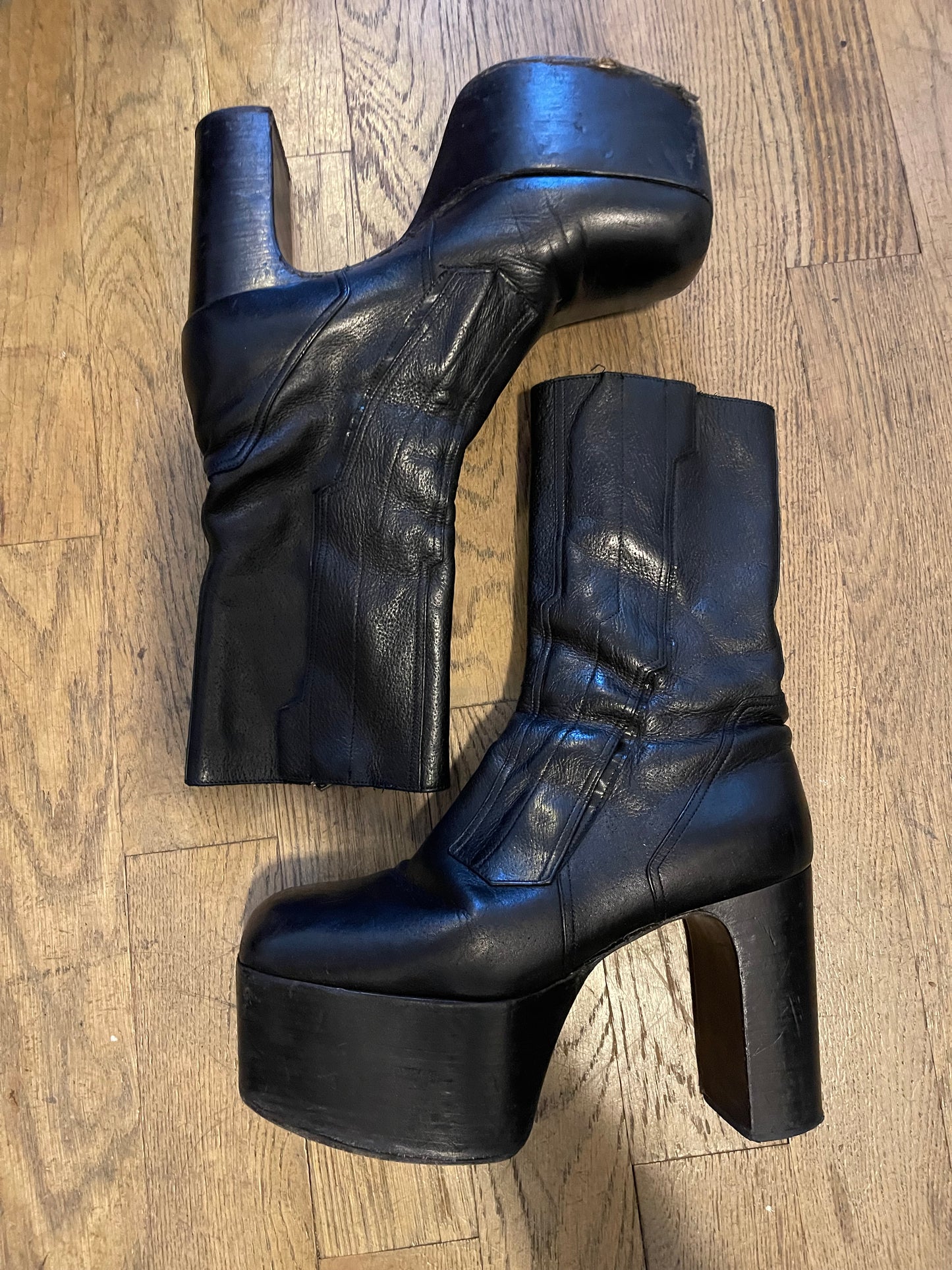 Rick Owens first iteration motorcycle kiss boots