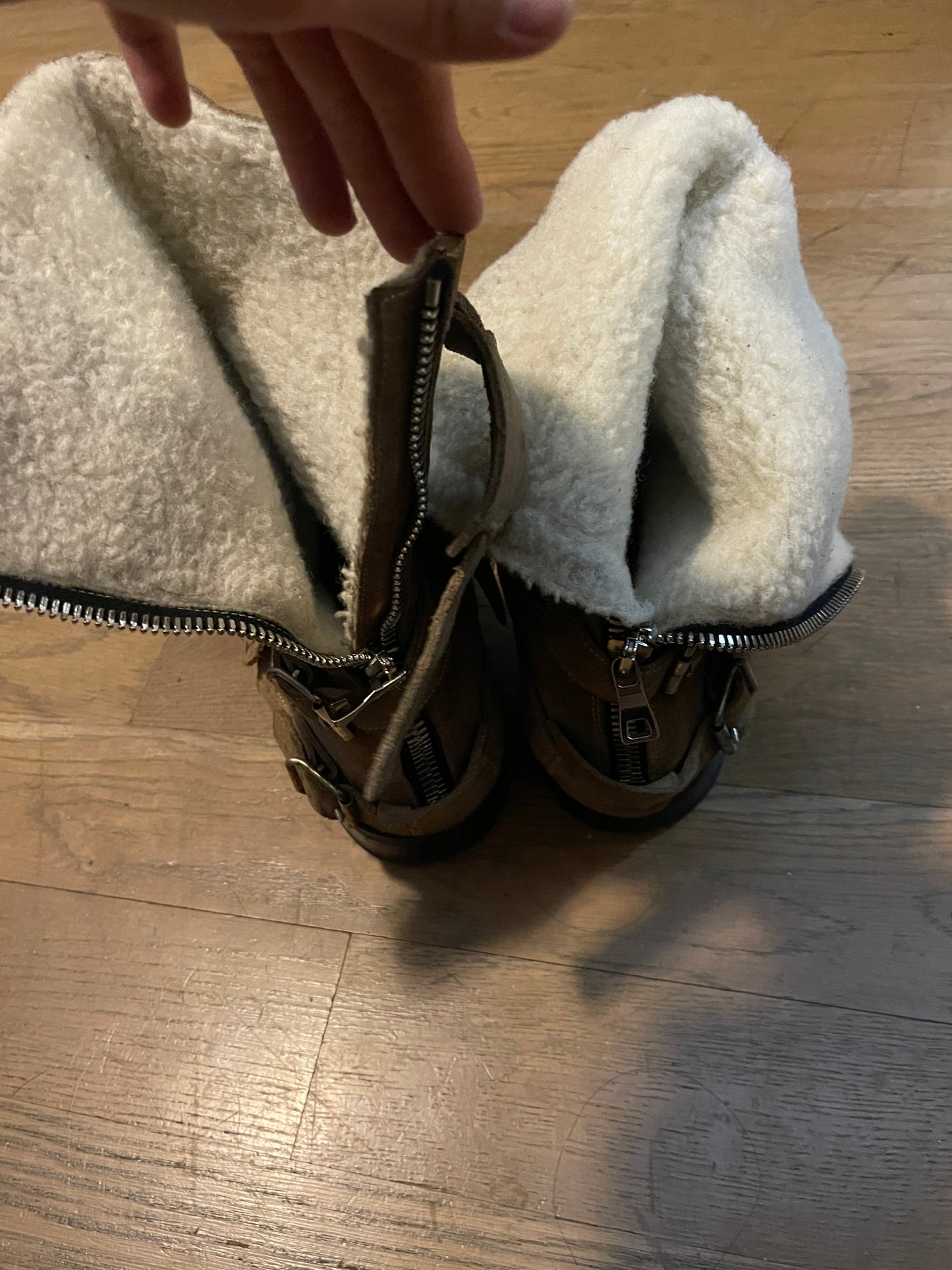 Balmain AW11 engineer Sherpa moto boots
