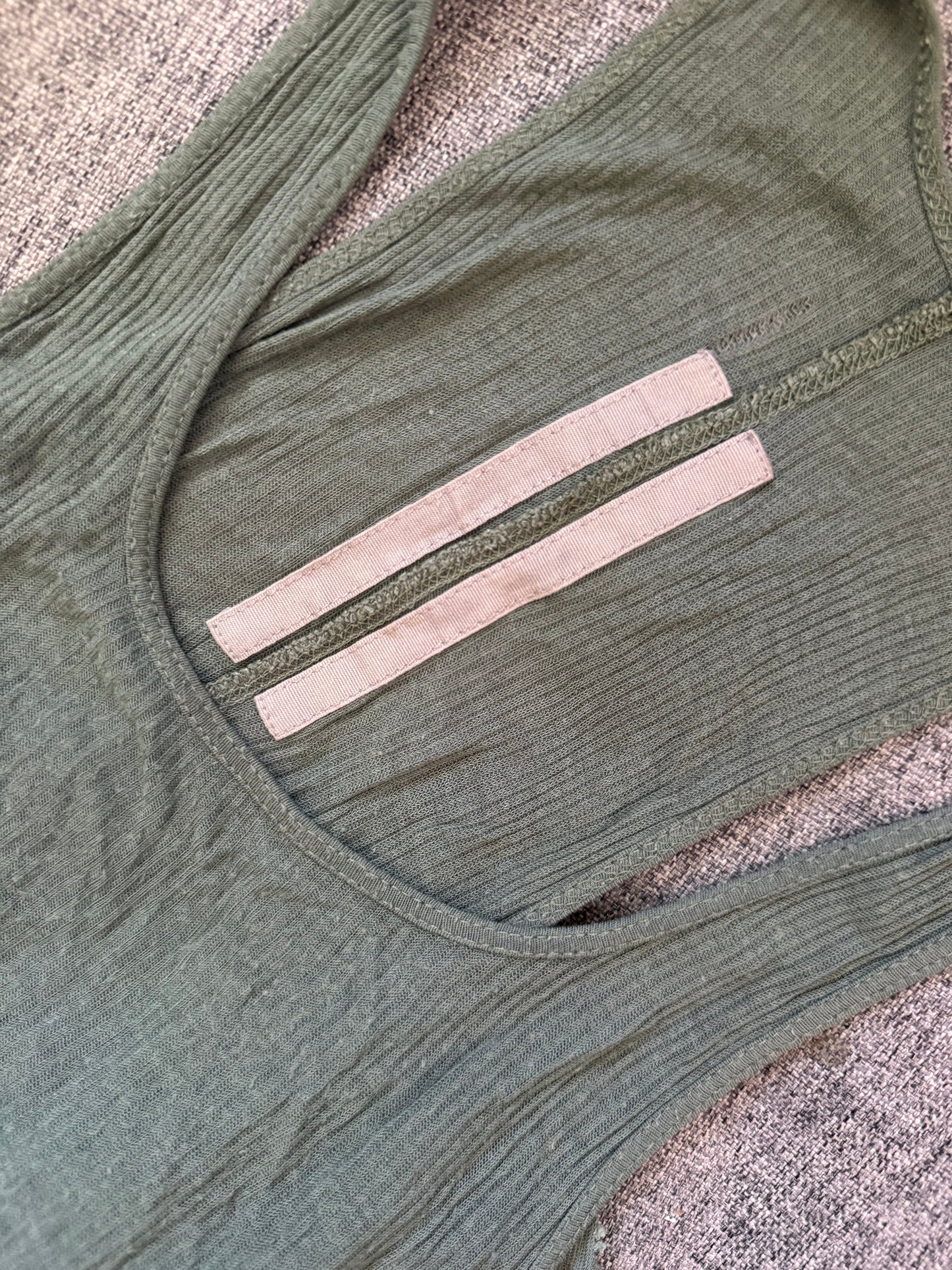 Rick Owen’s Olive dickflap tank top