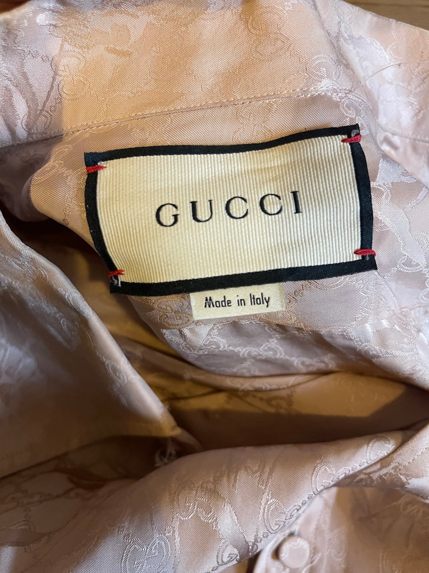 Gucci monogram oversized viscose button up