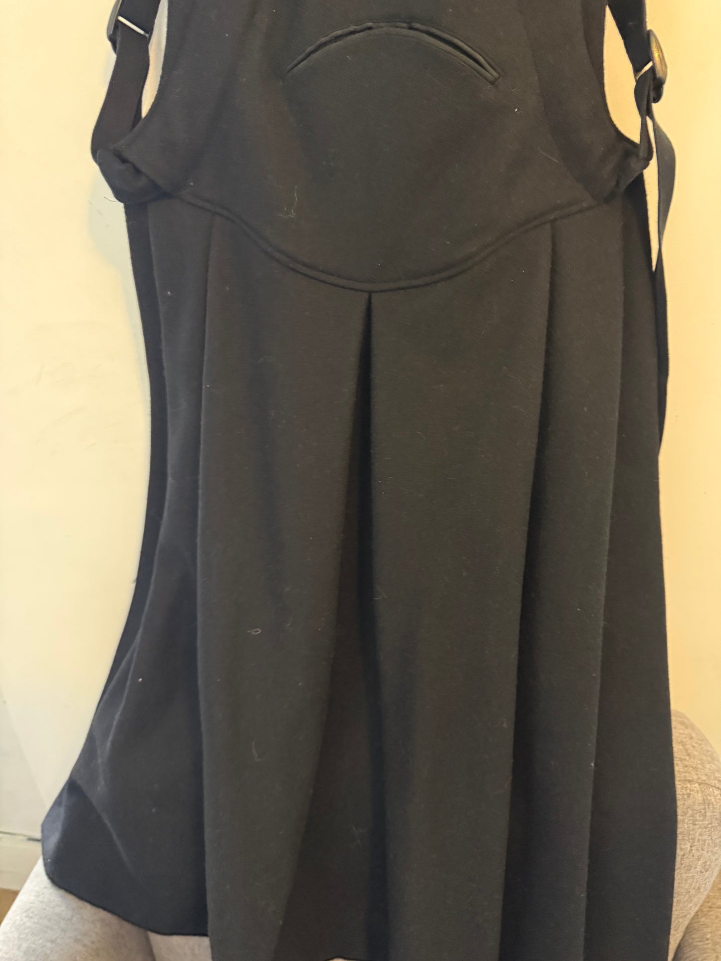 Kozaburo adjustable wool apron coat