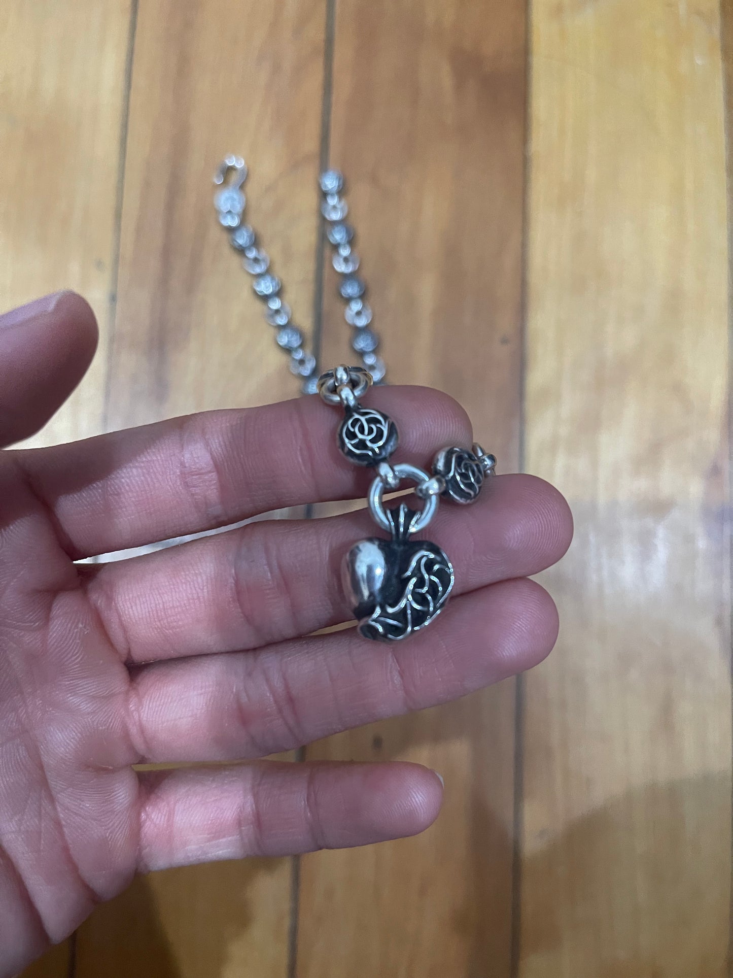Chrome hearts Celtic ball heart pendant necklace