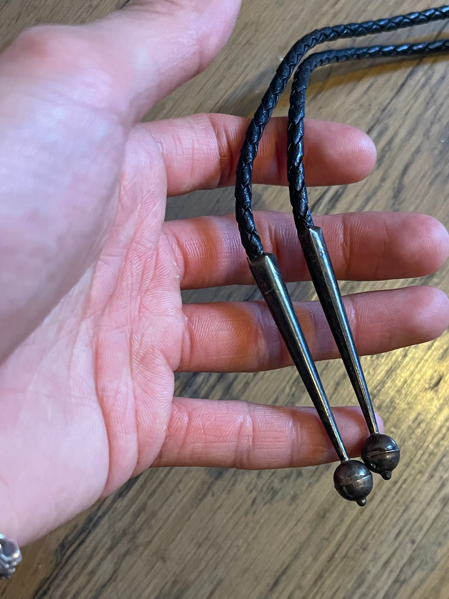 Navajo turquoise and mother of pearl bolo tie