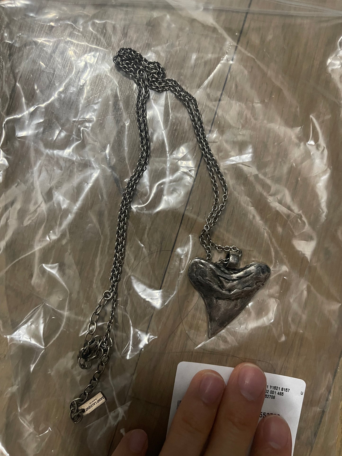 Saint Laurent shark tooth necklace