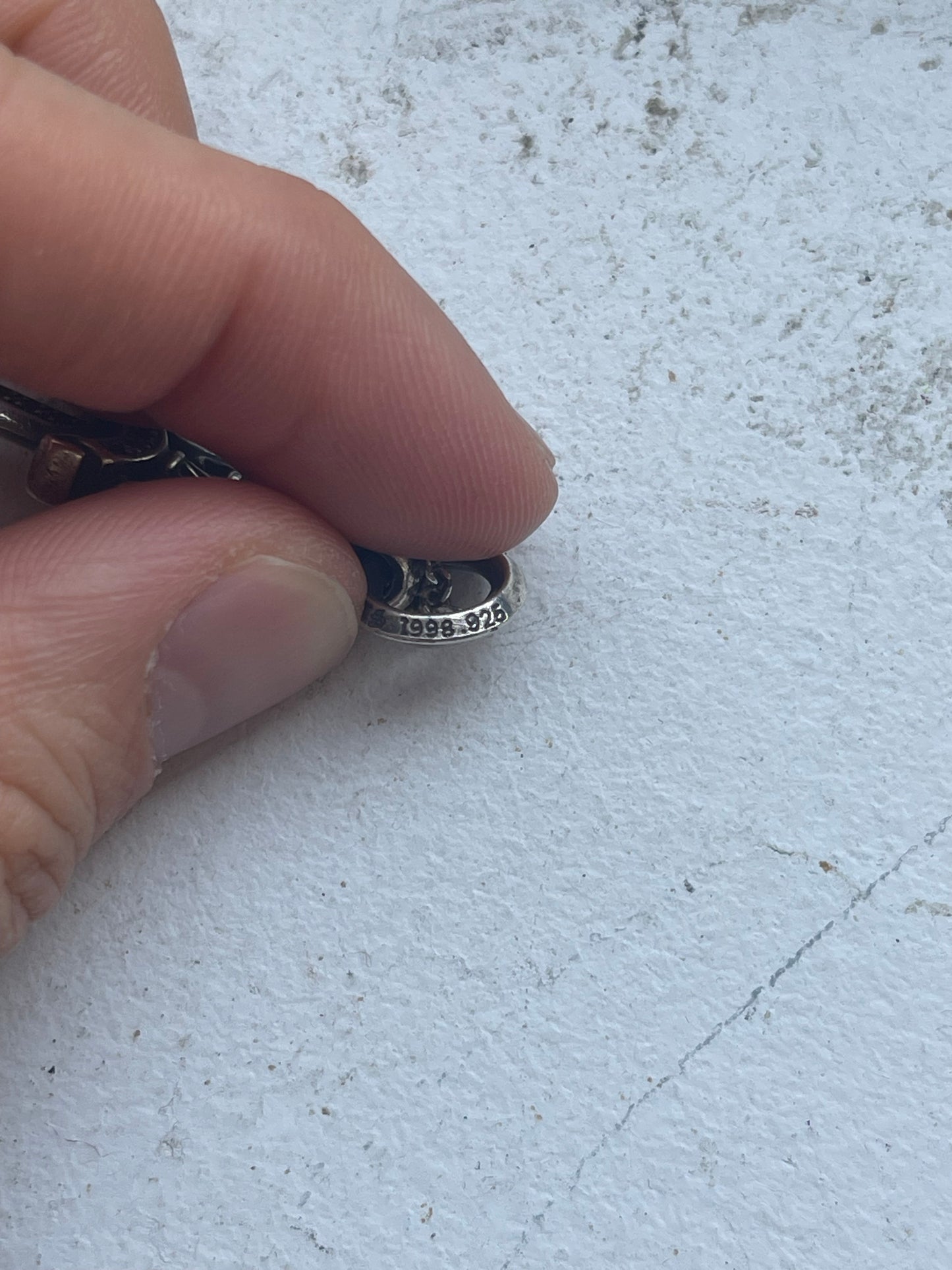 Chrome hearts black diamond dagger necklace