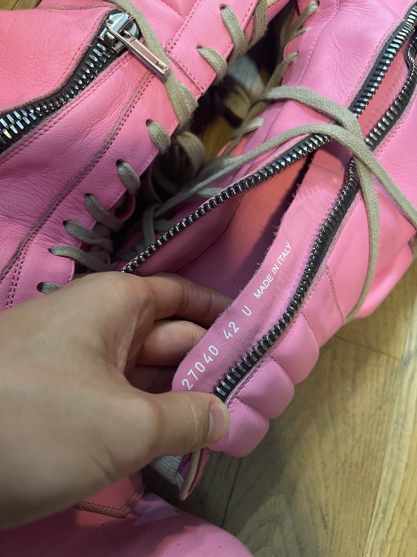 Rick Owens pop pink cargobasket size 42