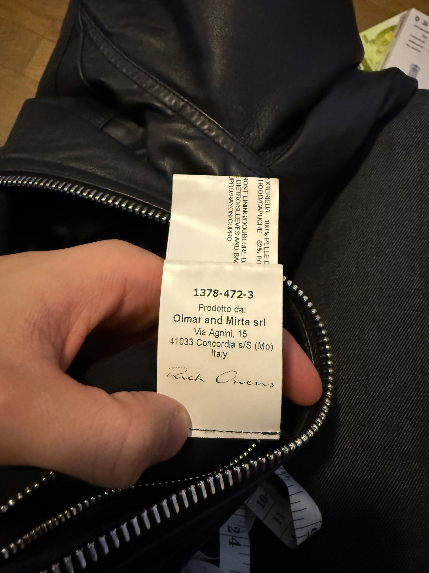 Rick Owens AW14 vicious leather jacket