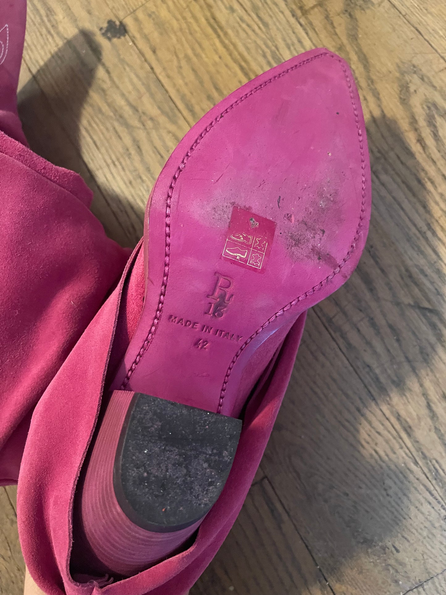 R13 leather shaft cowboy boots