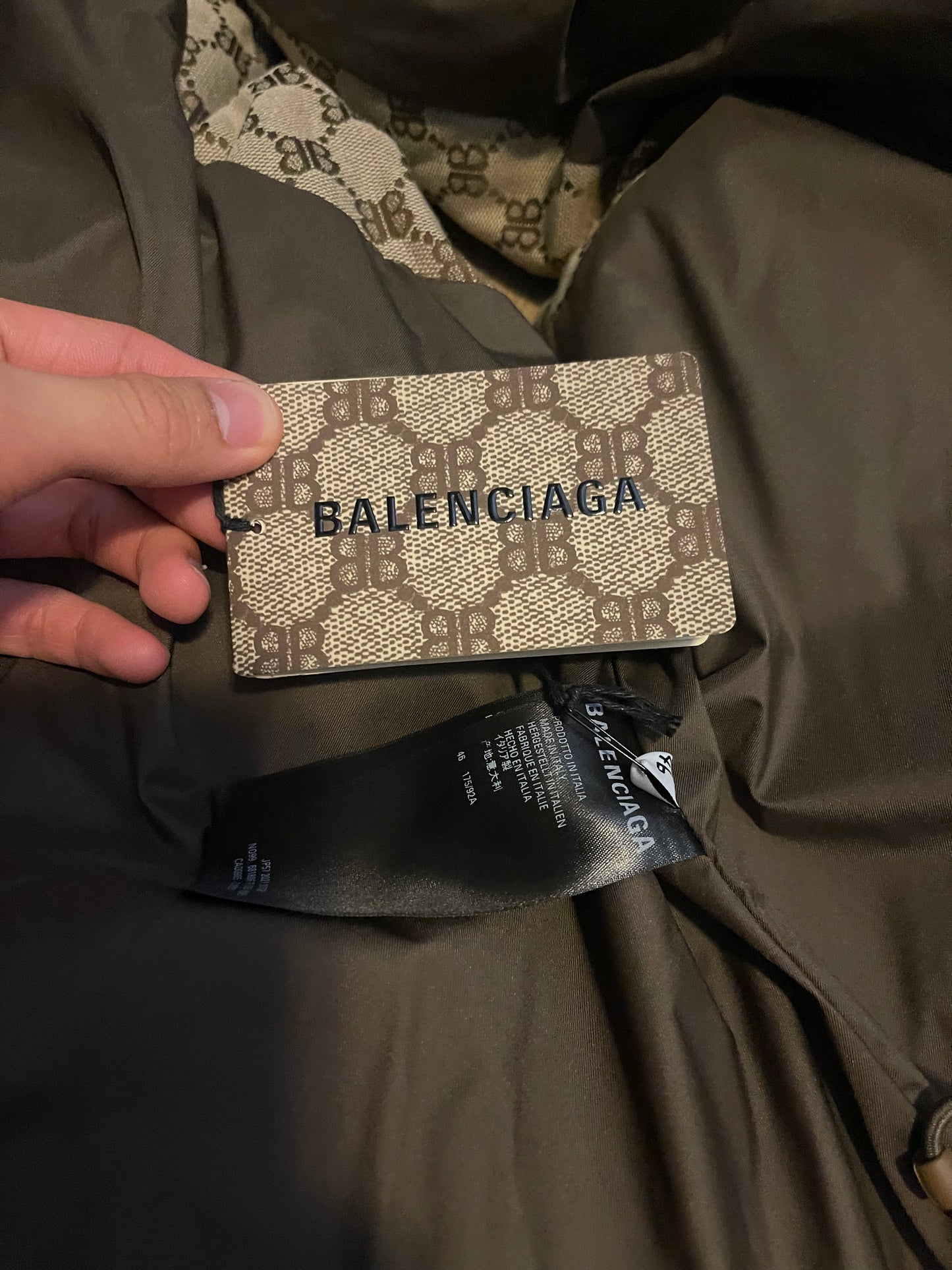 Balenciaga x Gucci c shape hacker puffer vest