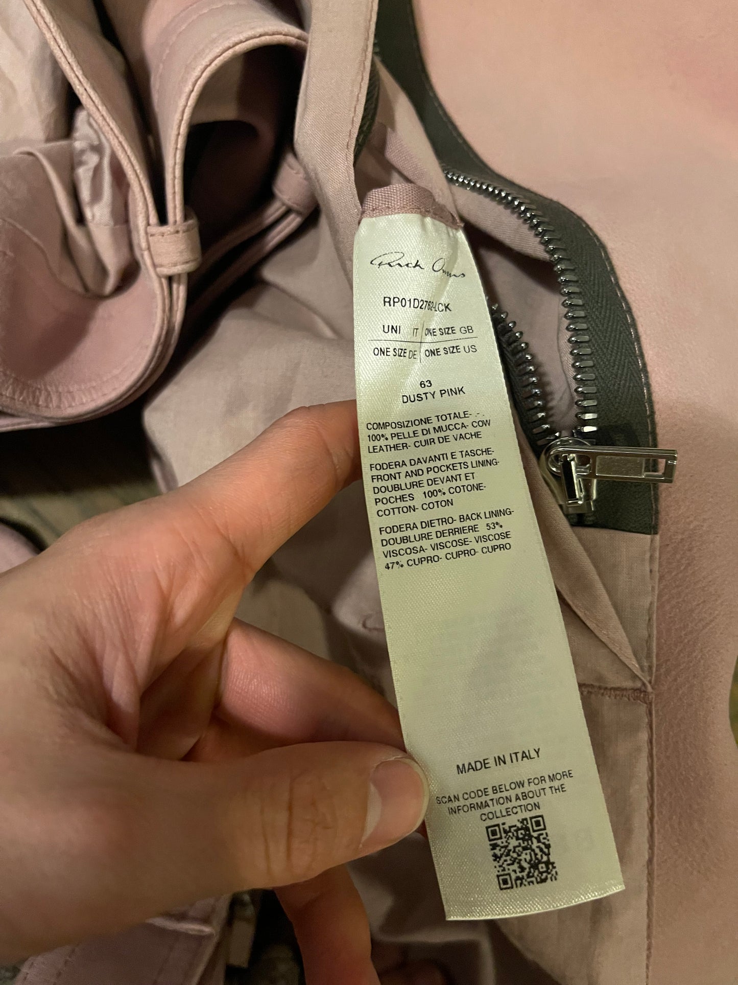 Rick Owens SS24 lido jumbo Tatlin dust pink vest