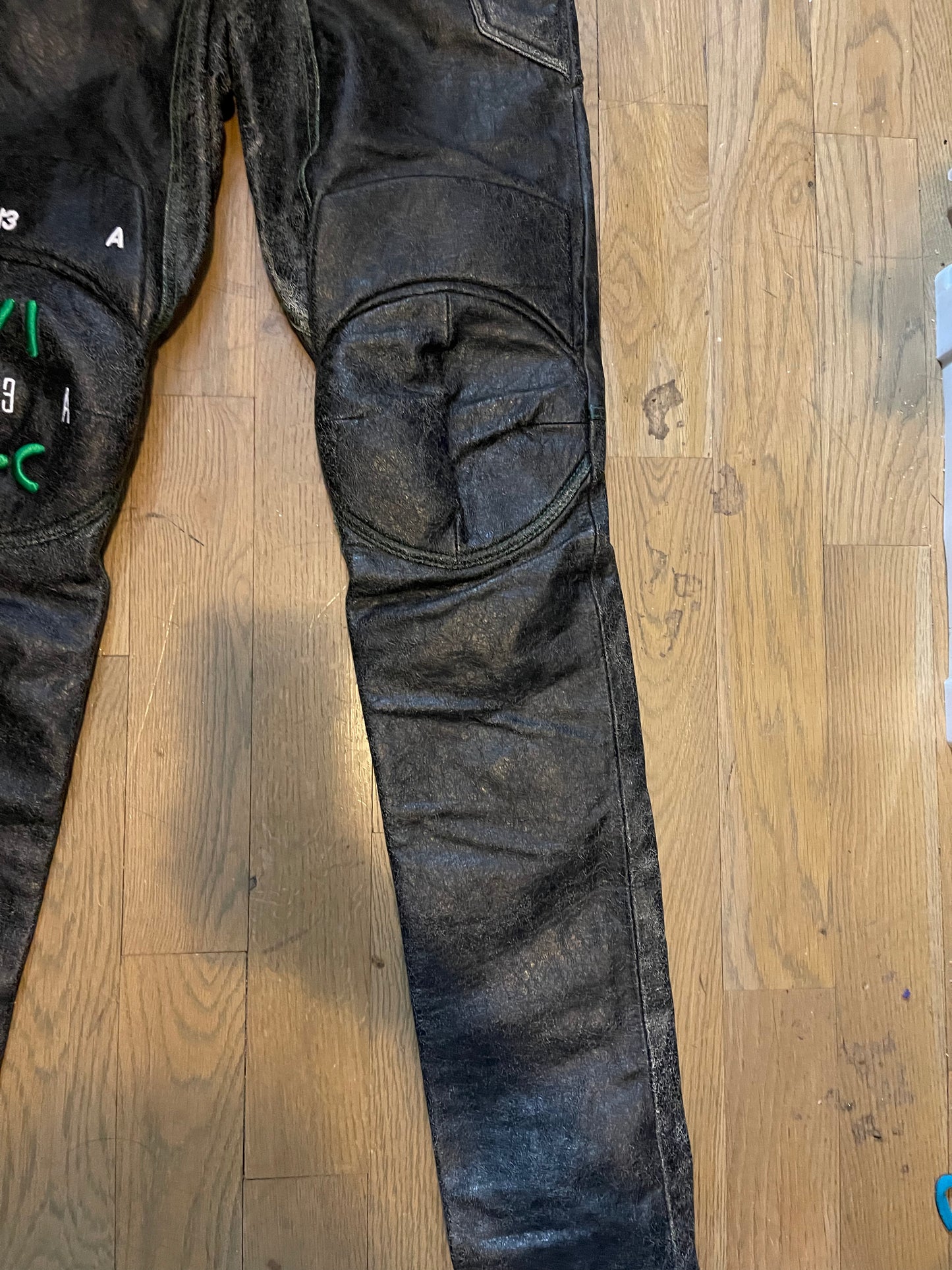Hood by air H13A leather moto pants