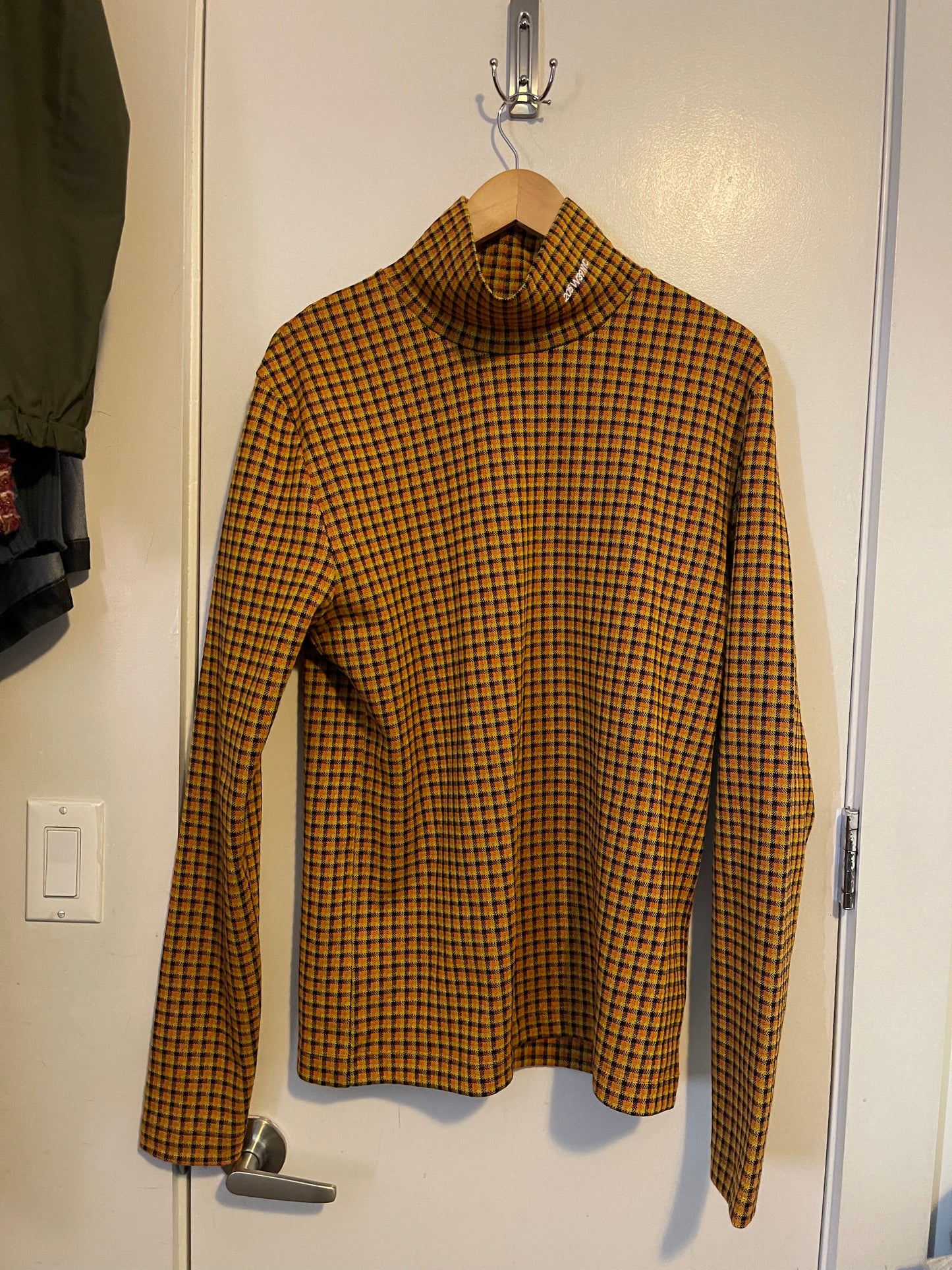 Calvin Klein 205W39Nyc plaid turtleneck long sleeve