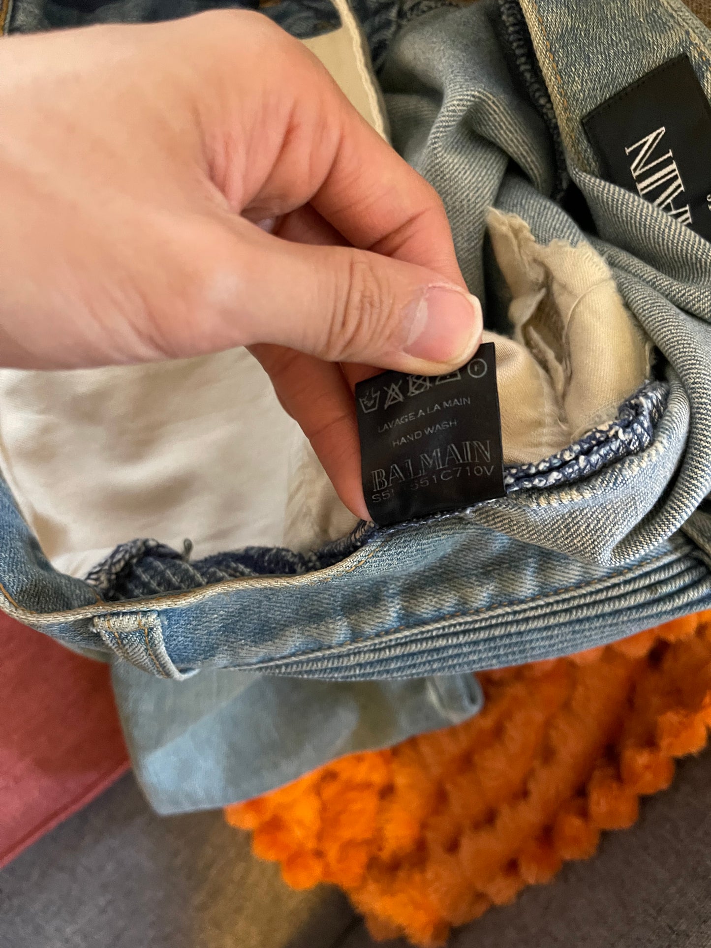 Balmain Moto biker denims