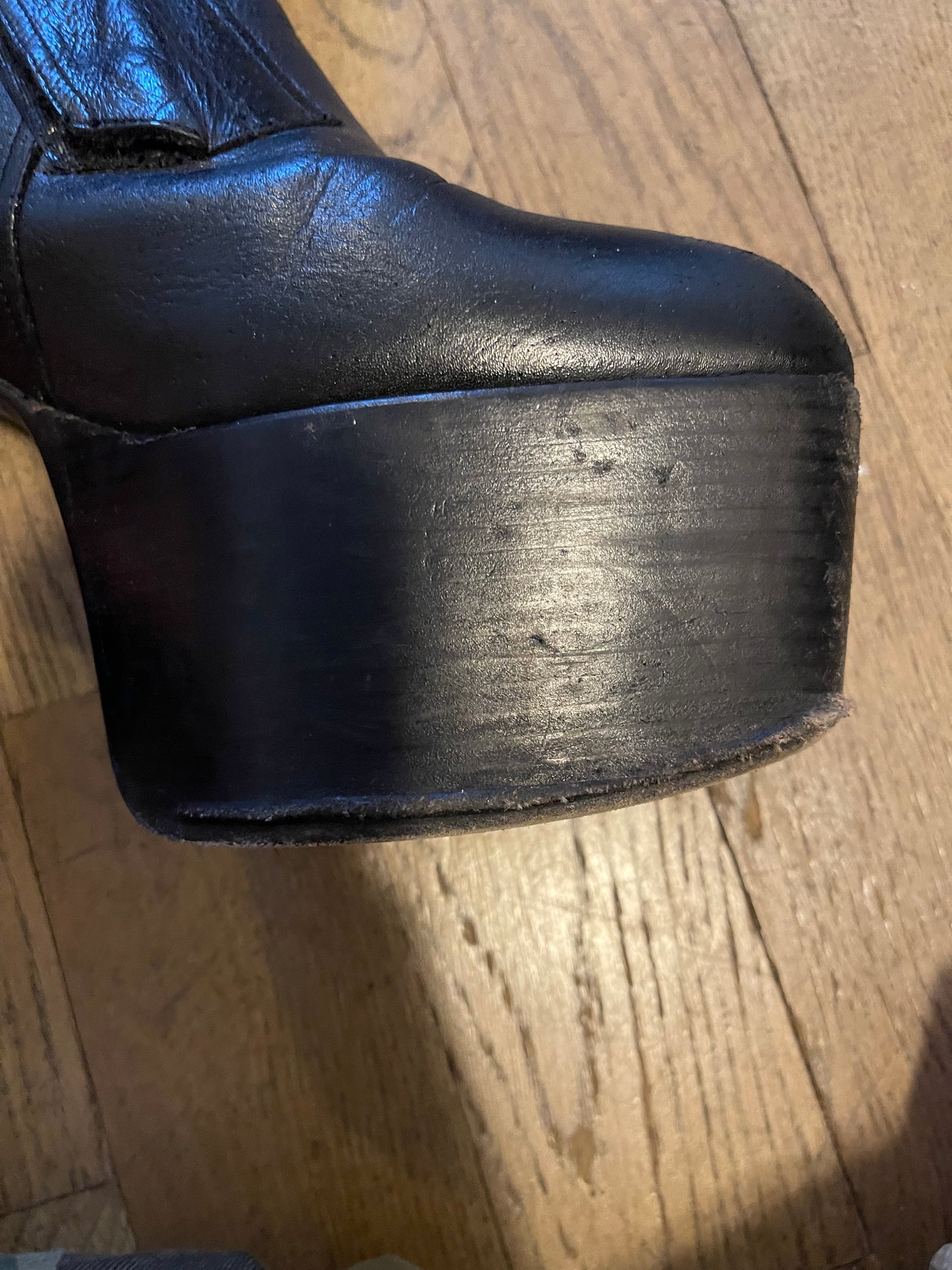 Rick Owens first iteration motorcycle kiss boots