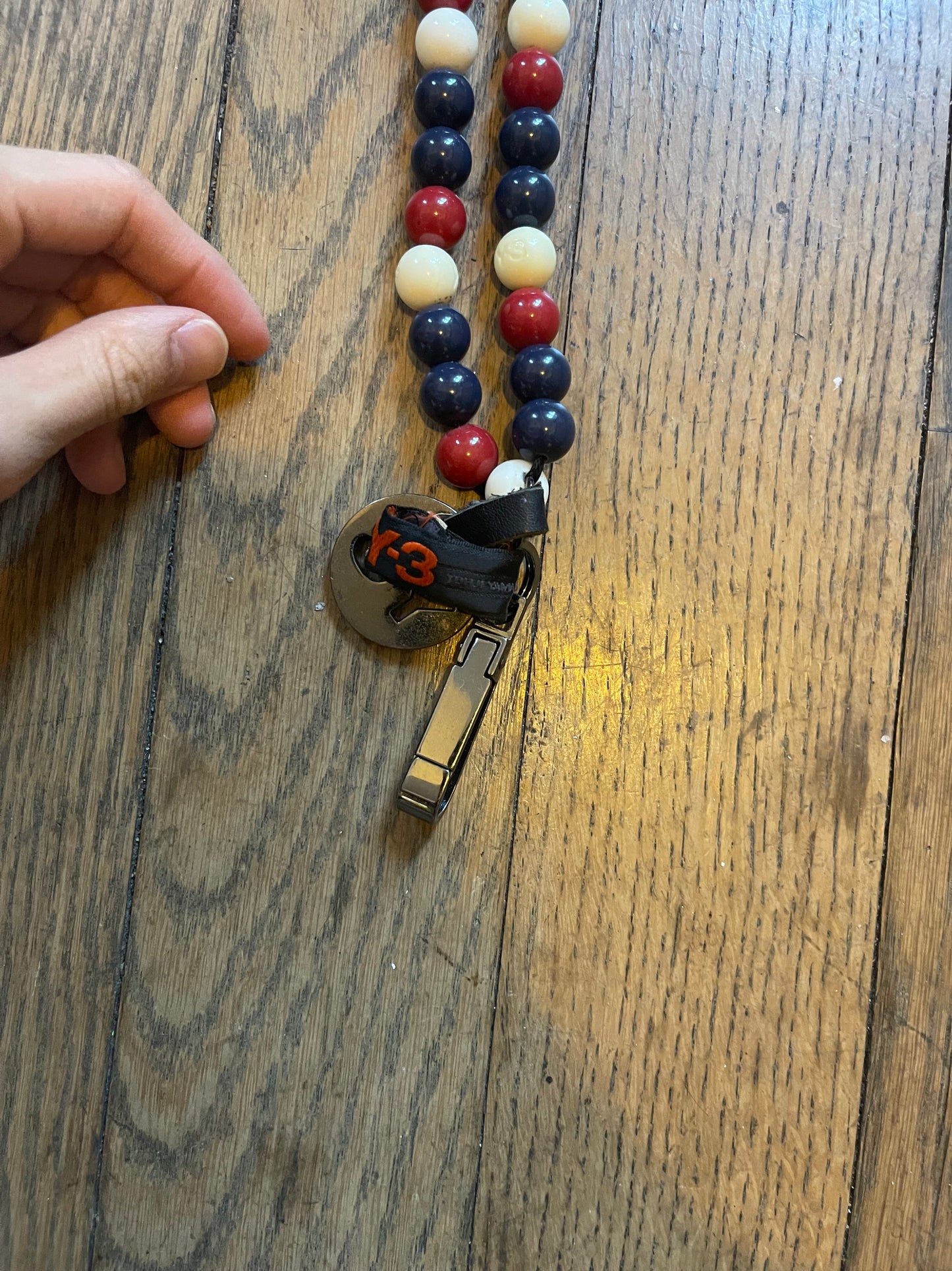 Y-3 Yohji yamamoto beaded lanyard
