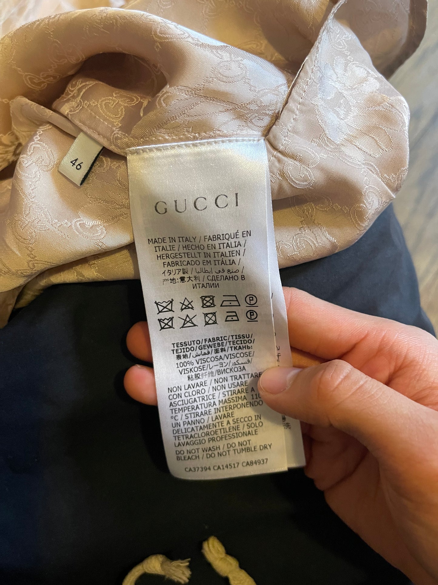 Gucci monogram oversized viscose button up
