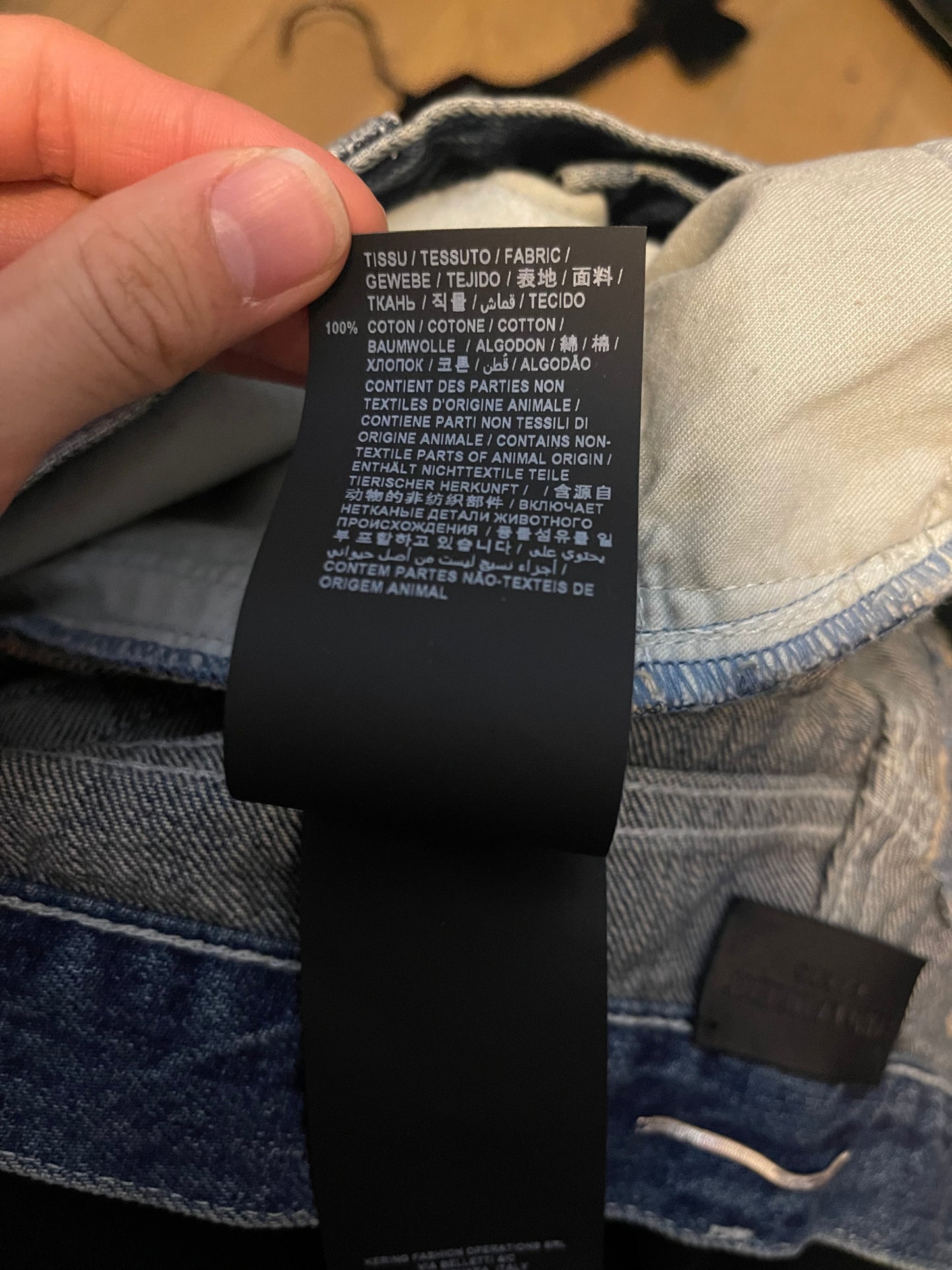 Saint Laurent SS20 heavily repaired shorts