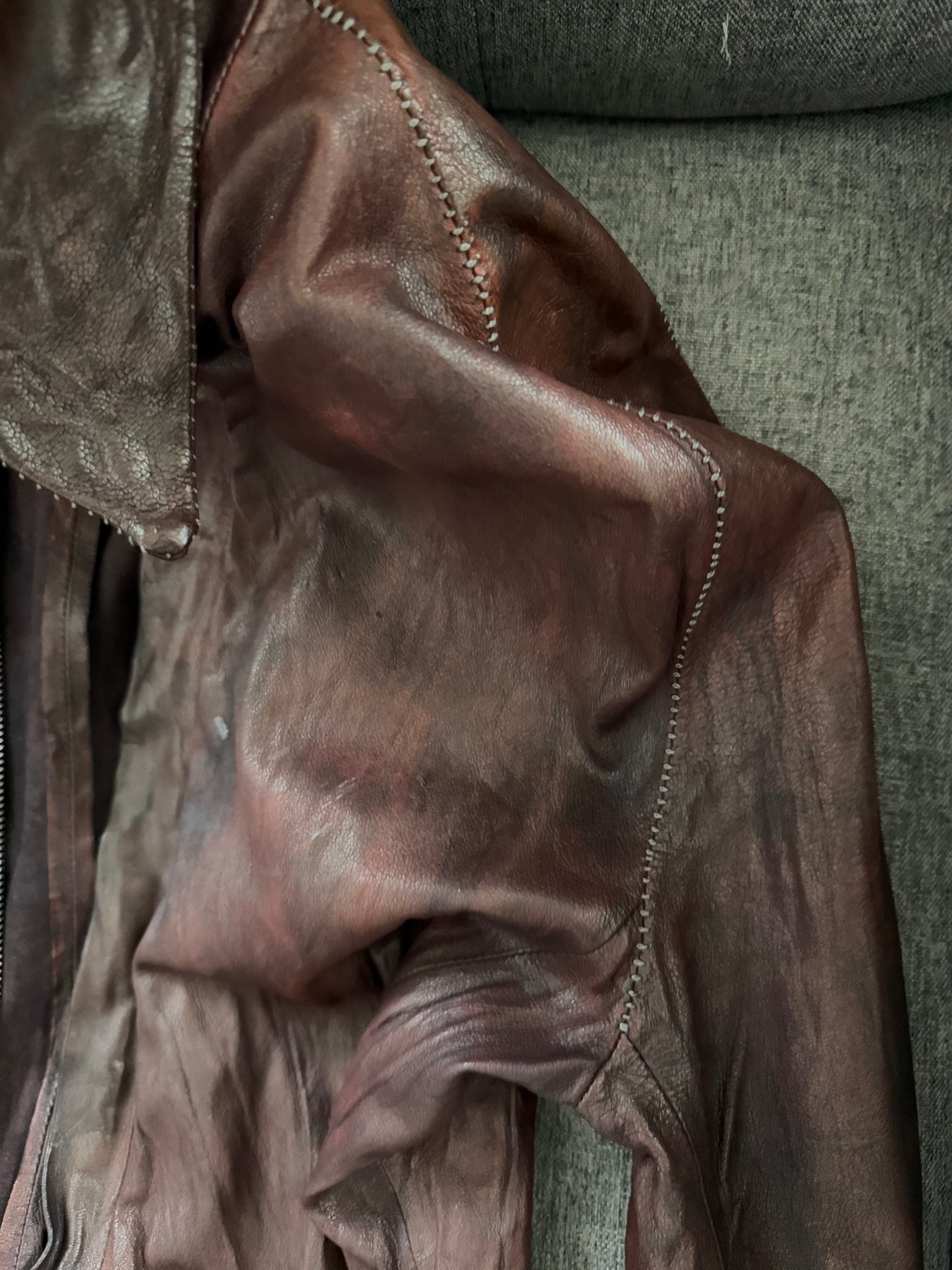 Incarnation leather deer jacket