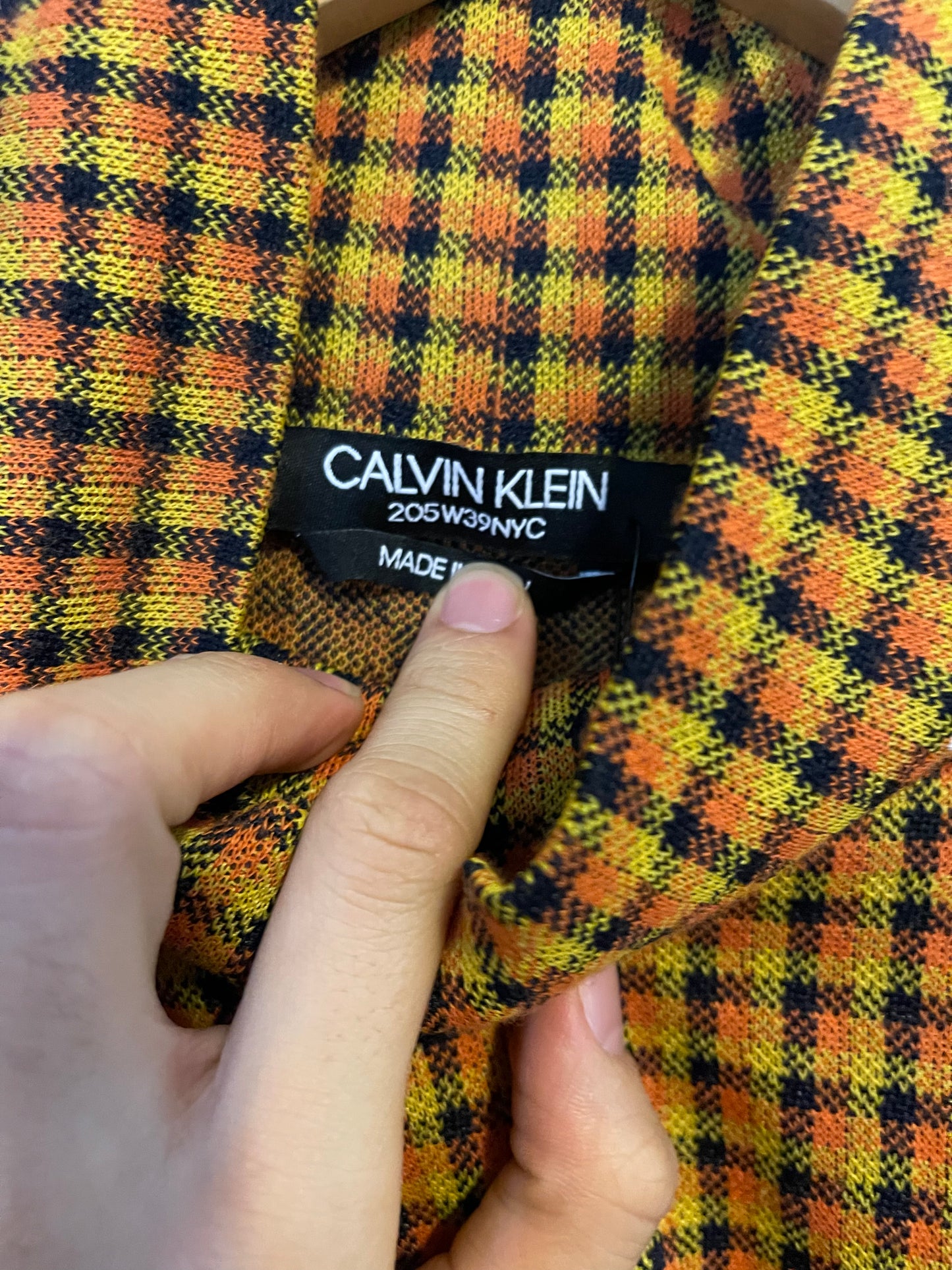 Calvin Klein 205W39Nyc plaid turtleneck long sleeve