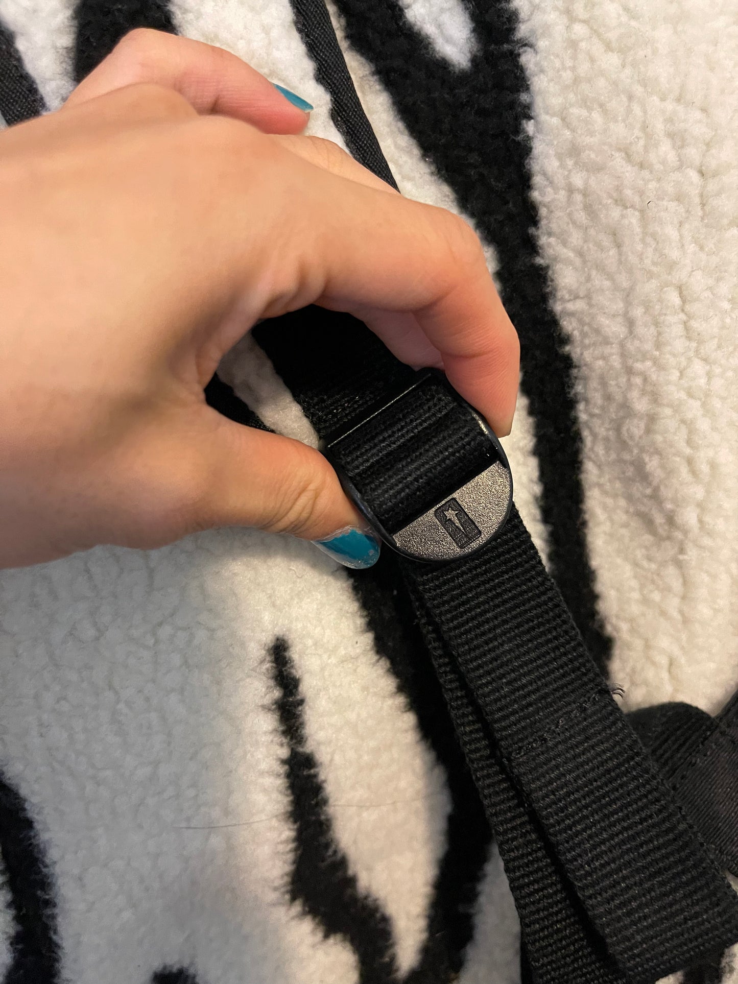 Rick Owens drkshdow oversized zebra backpack