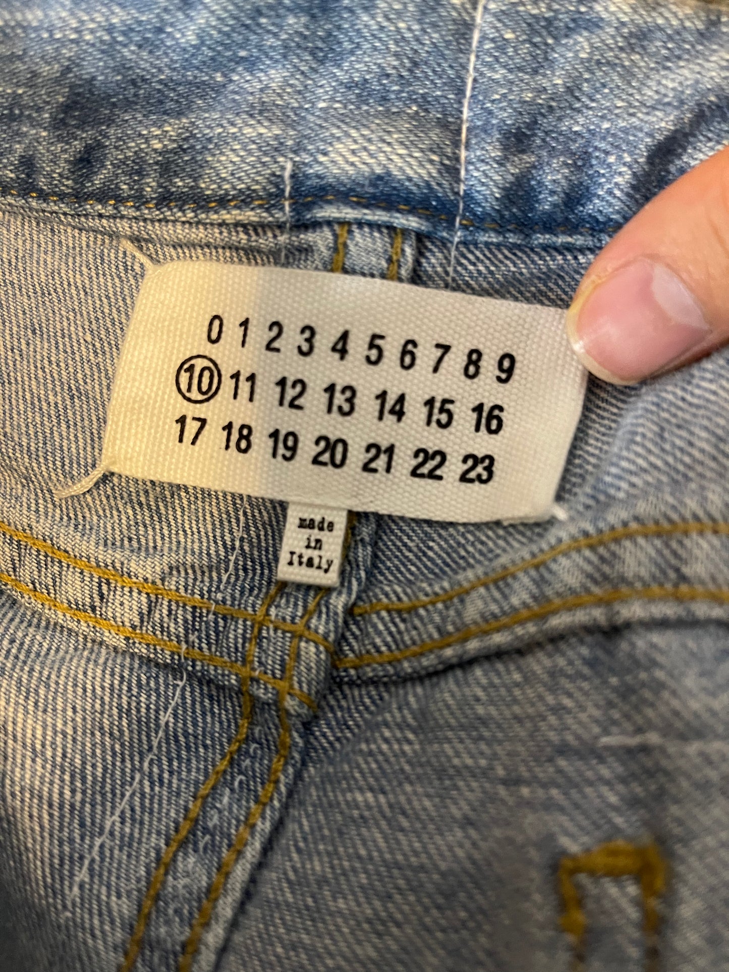 Maison Margiela two layered 2016 painted denim