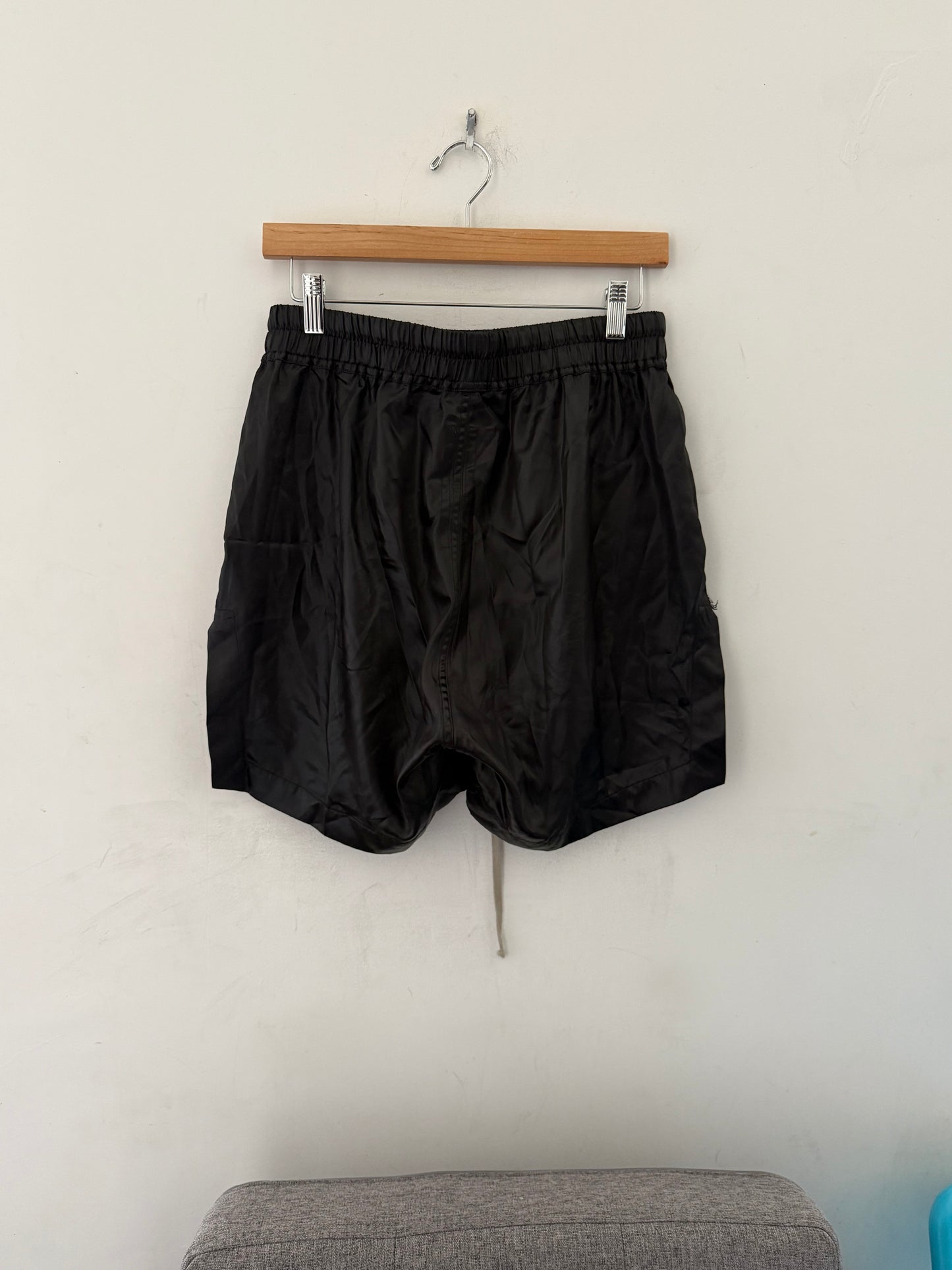 Rick Owens FW21 gethsmane satin shorts
