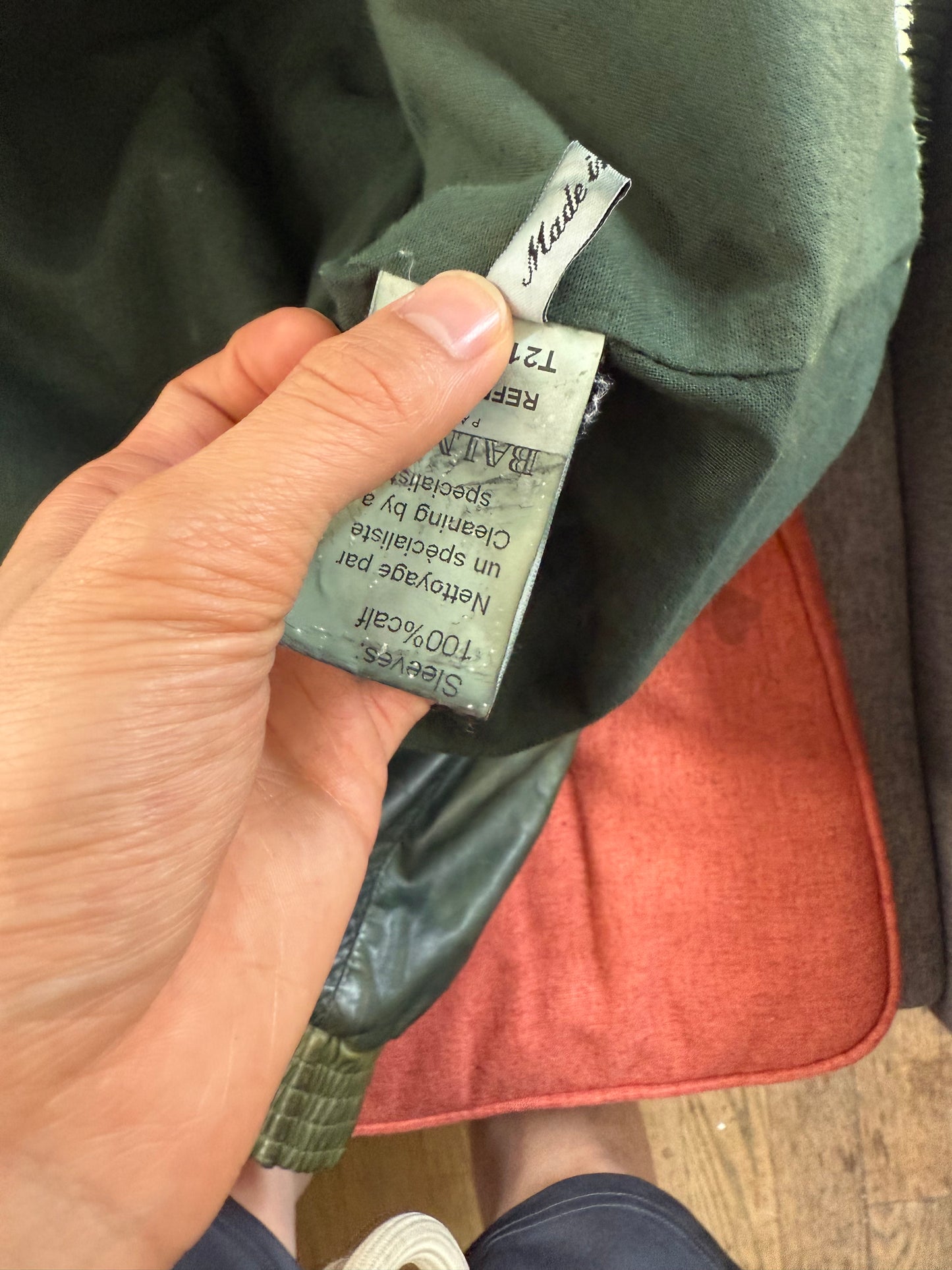 Balmain SS11 green teddy jacket