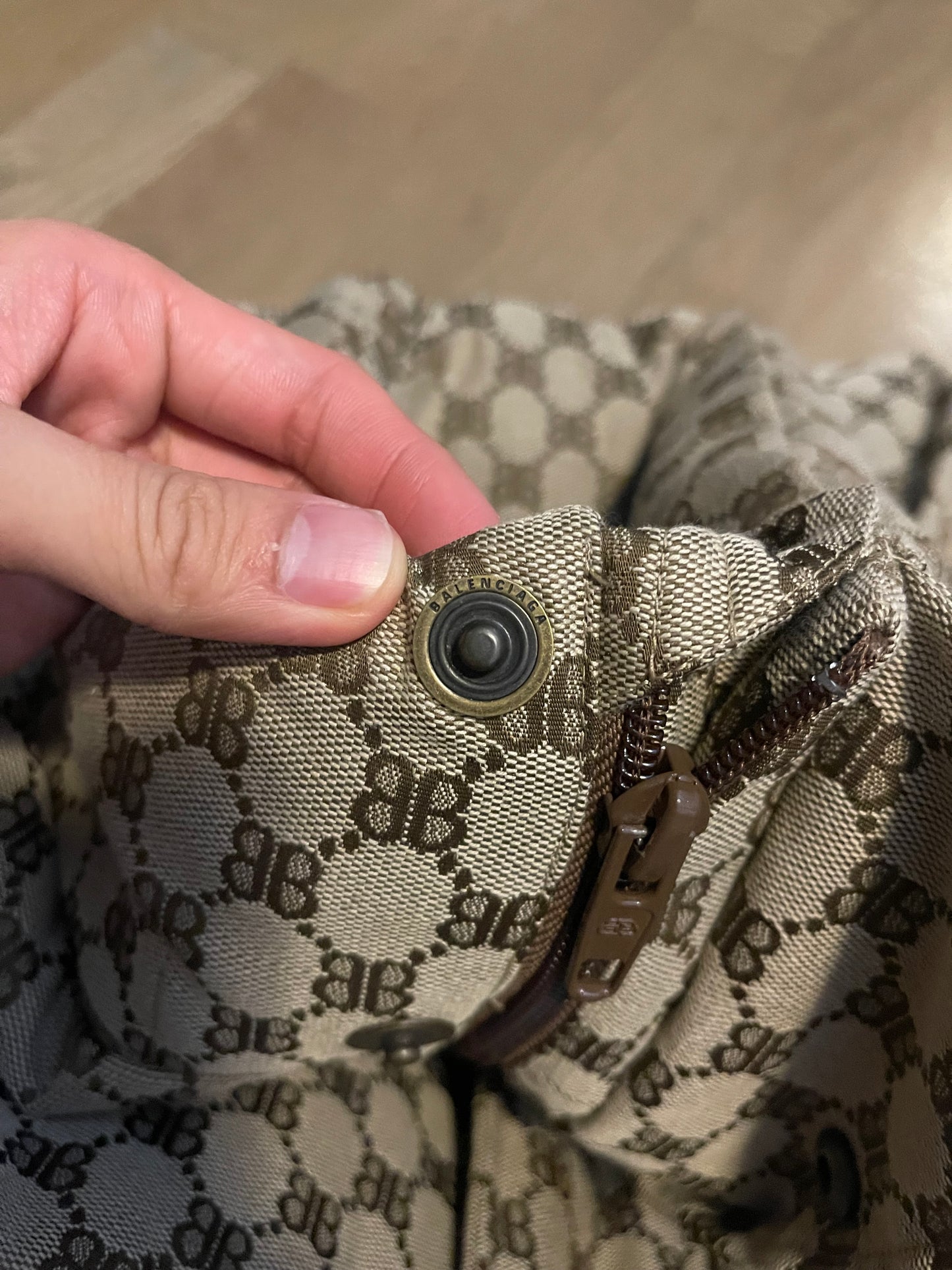 Balenciaga x Gucci c shape hacker puffer vest