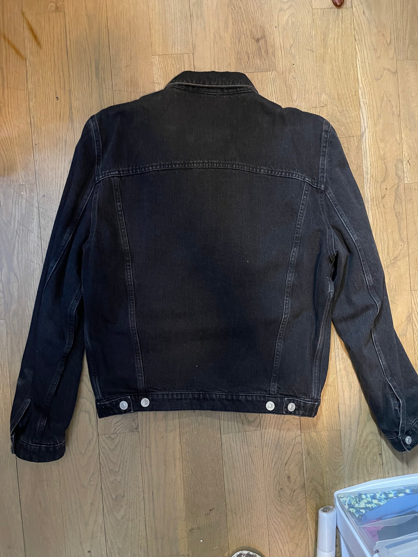 Balenciaga SS17 boxy shoulder denim jacket