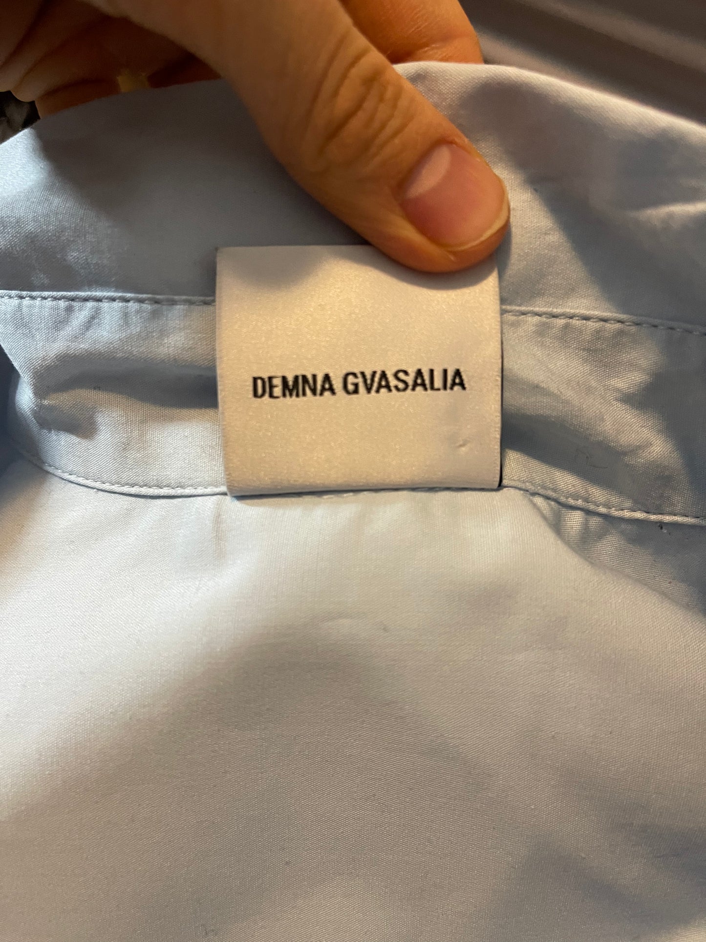 Vetements AW17 time is money half tuck in button up shirt