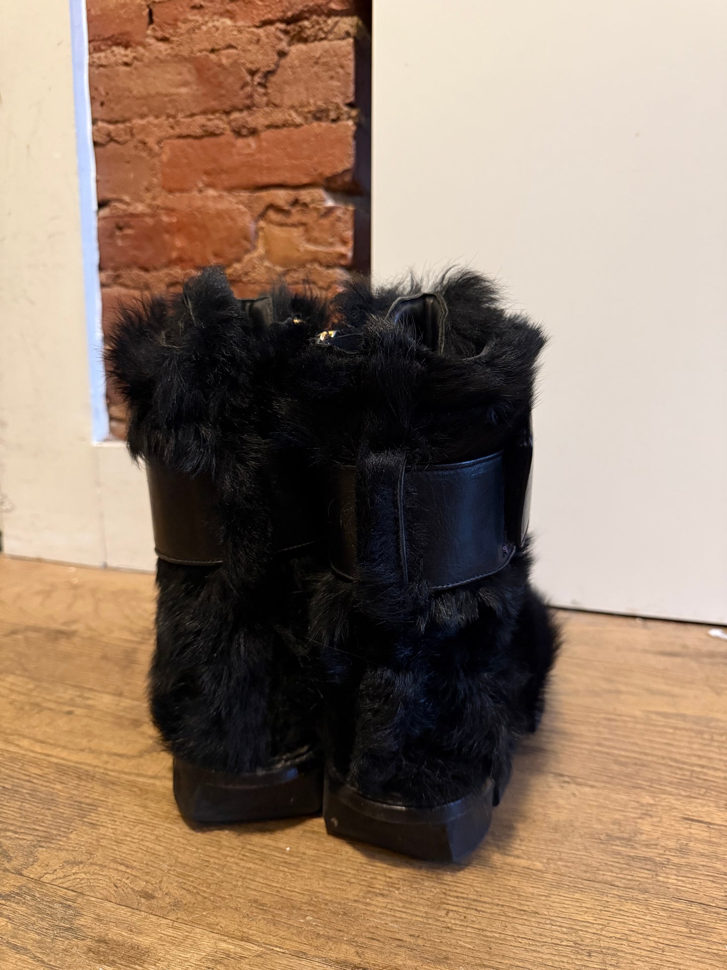 Rick Owens SS13 plinth fur boots