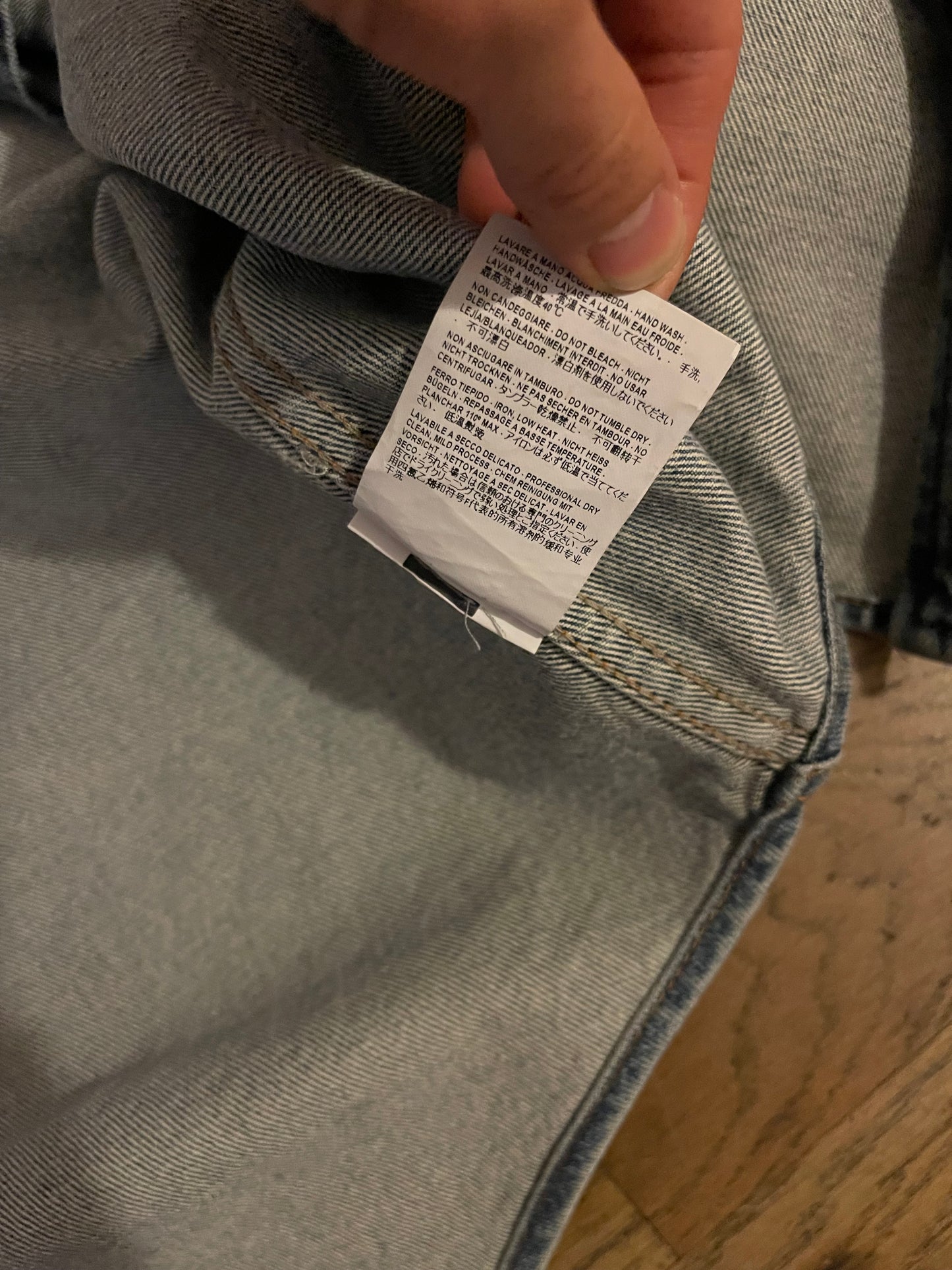 Balenciaga 2016 shrunken western denim shirt