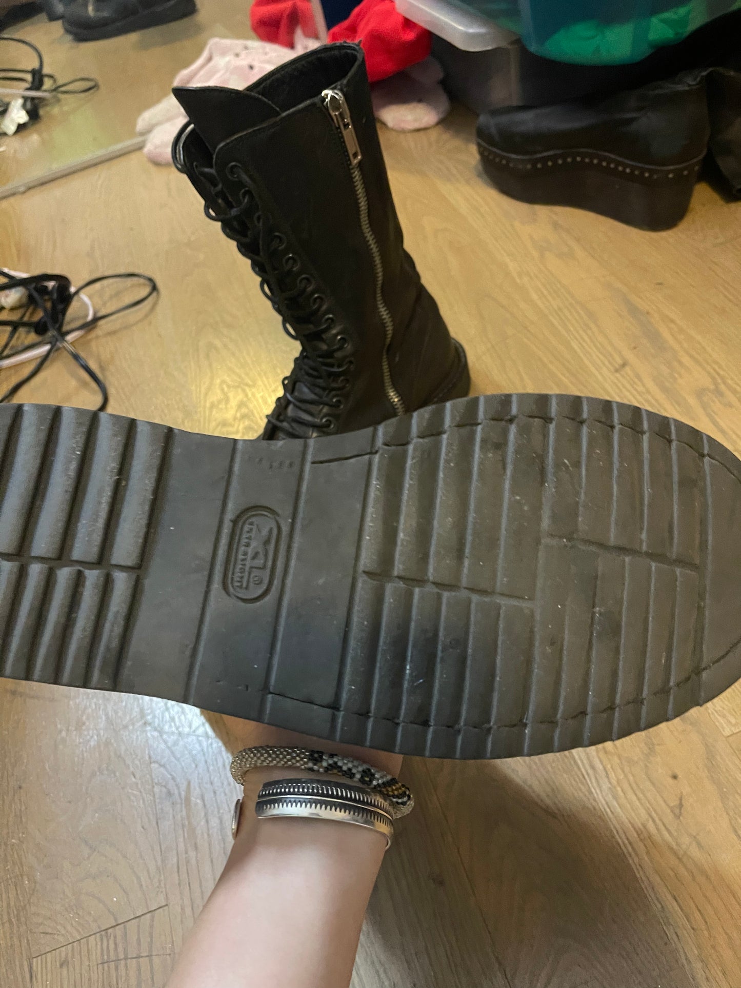 Rick Owens combat laced boots