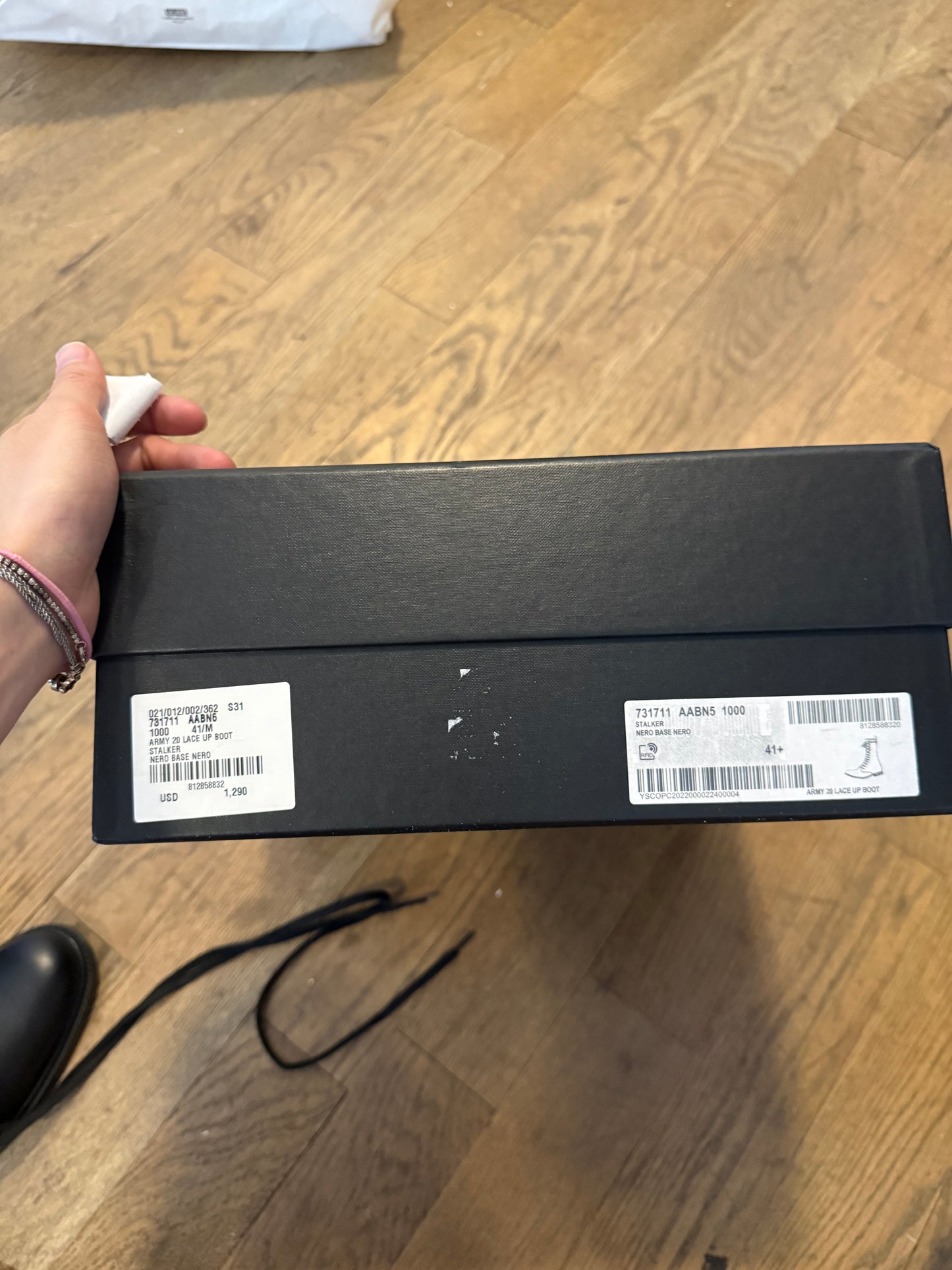Saint Laurent Paris stalker army boot