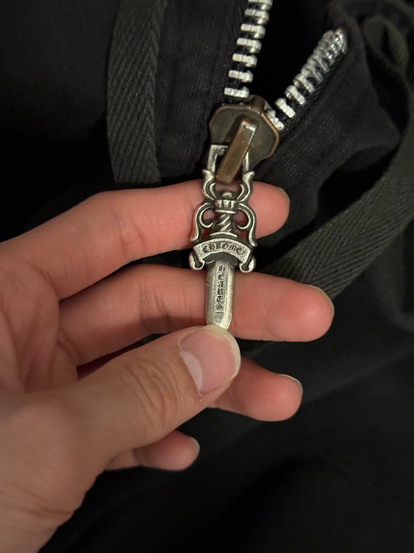 Chrome hearts 90s t bar large dagger hoodie cross hoodie