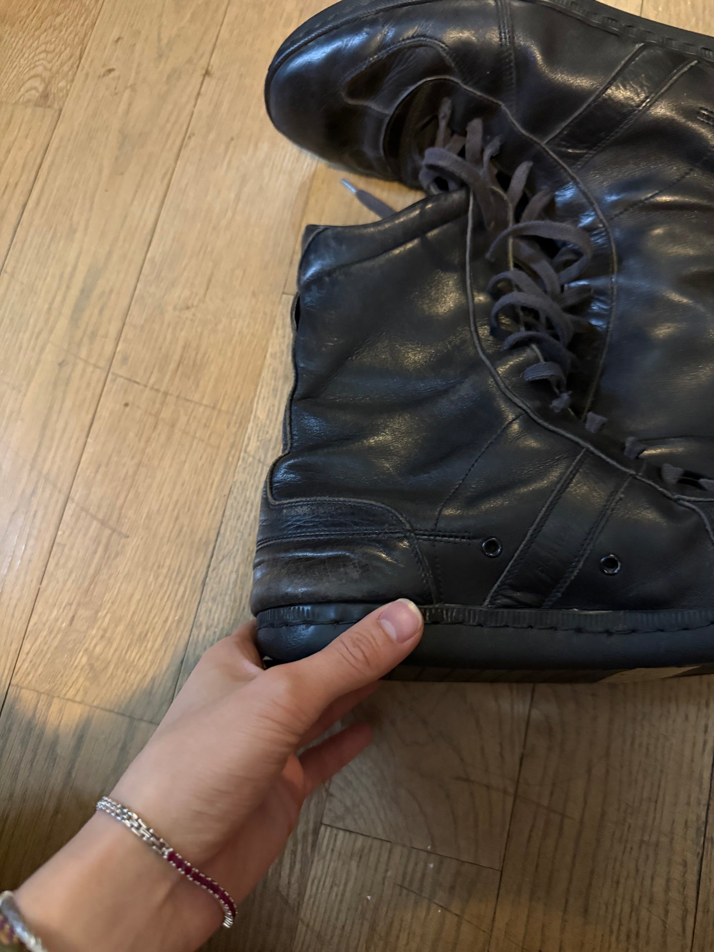 Dior Homme luster 03AW boxing shoes