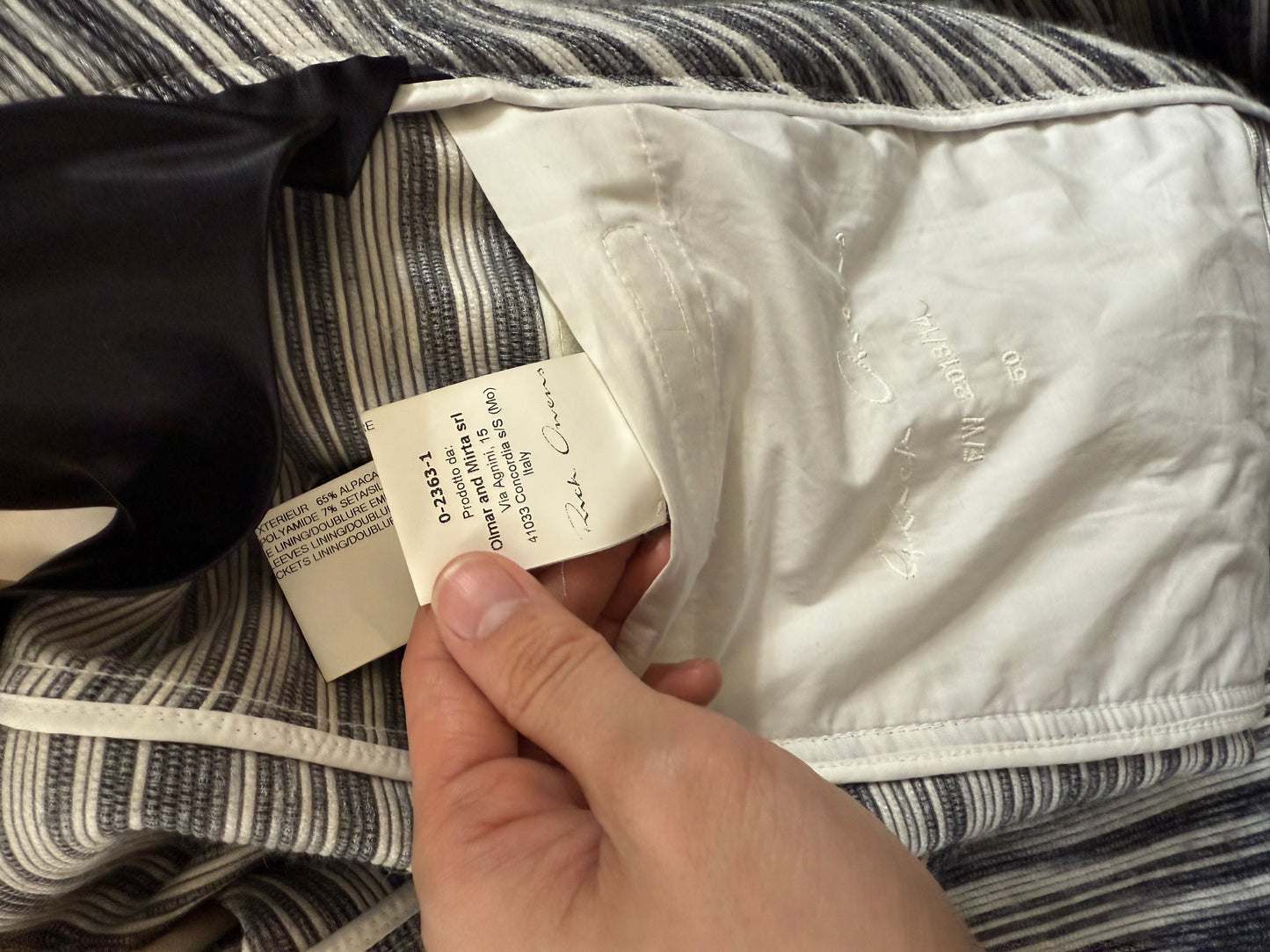 Rick Owens plinth coat