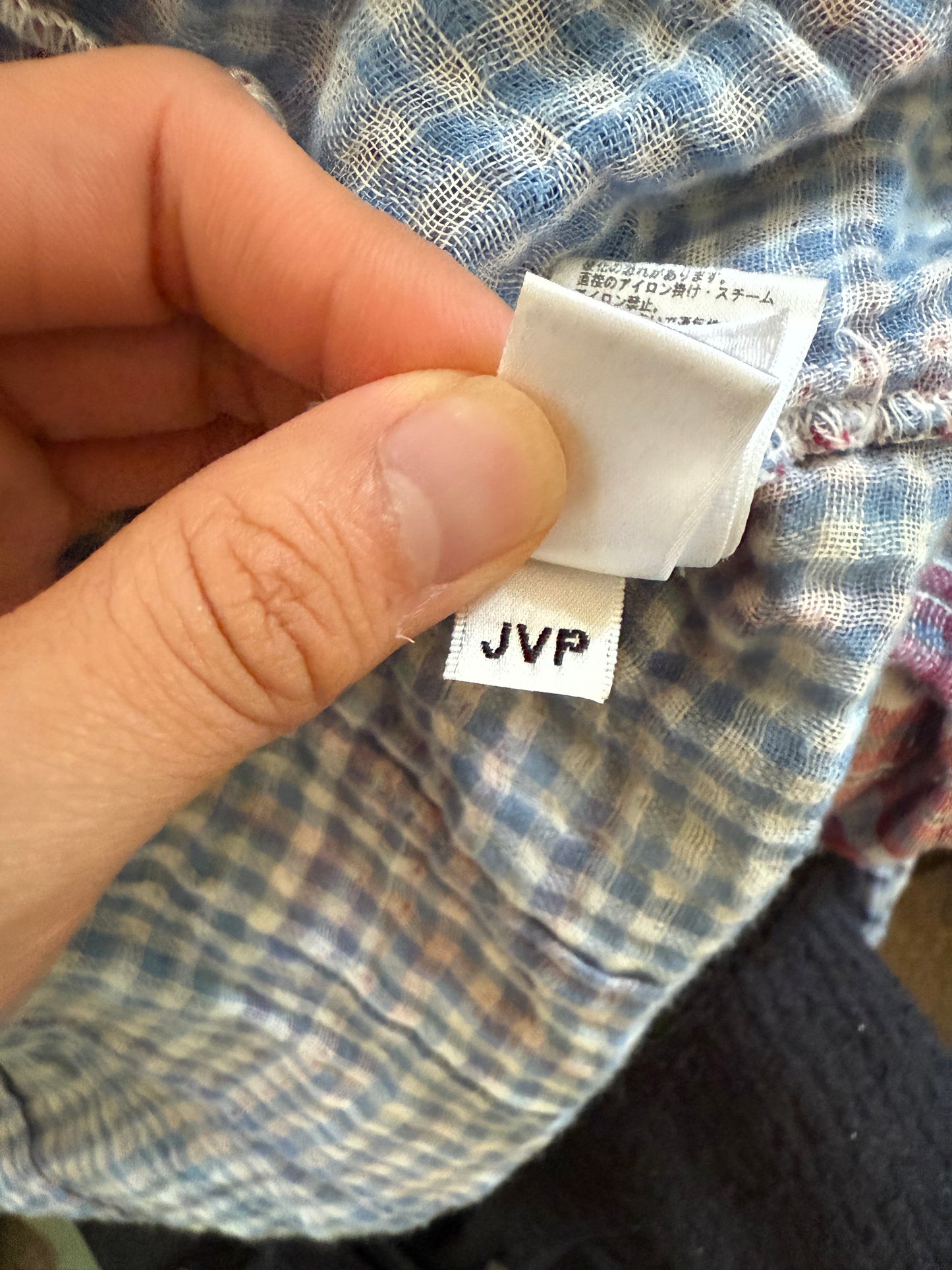 Chrome hearts checkered flannel shirt cross