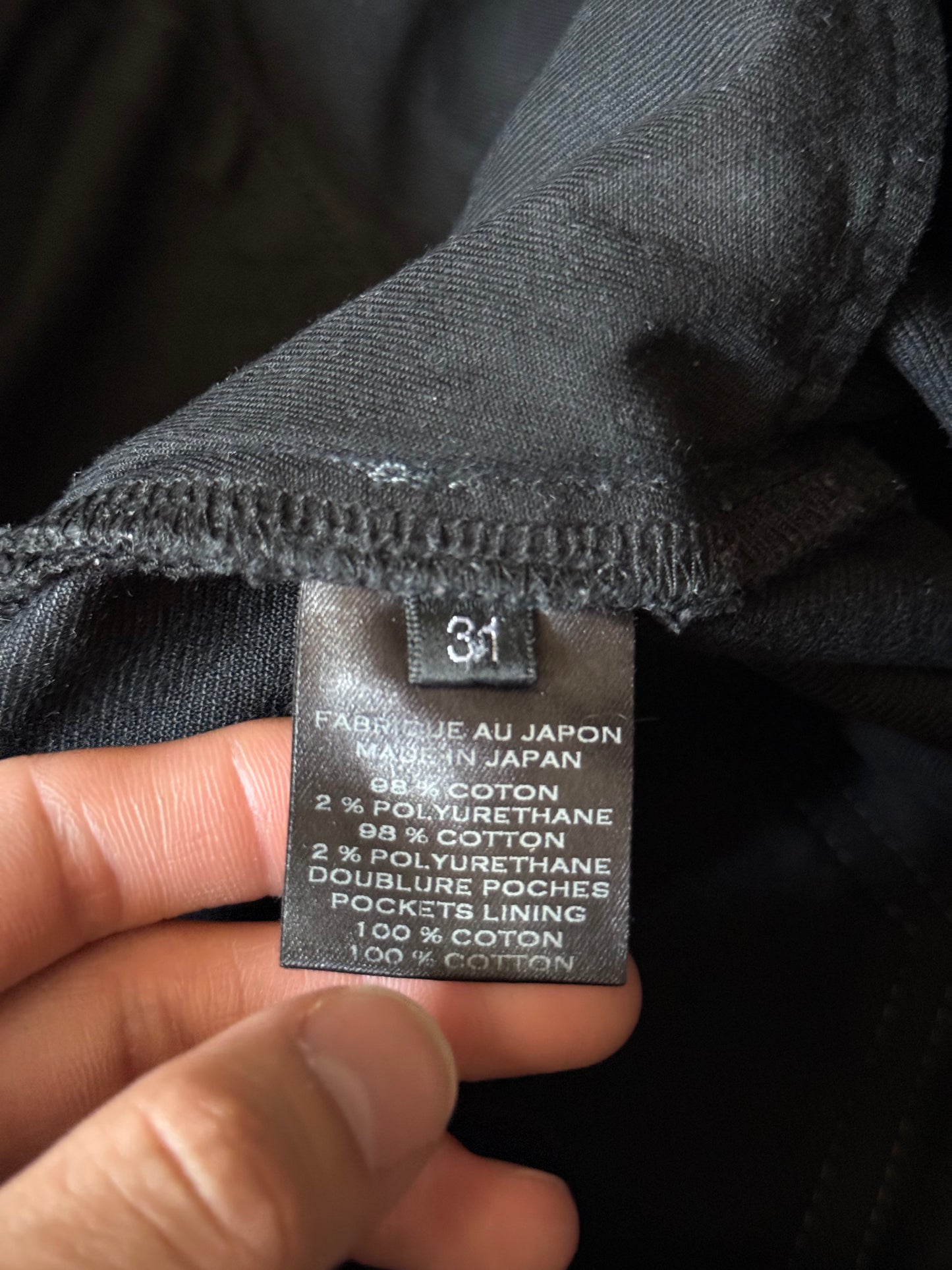 Balmain black moto jeans